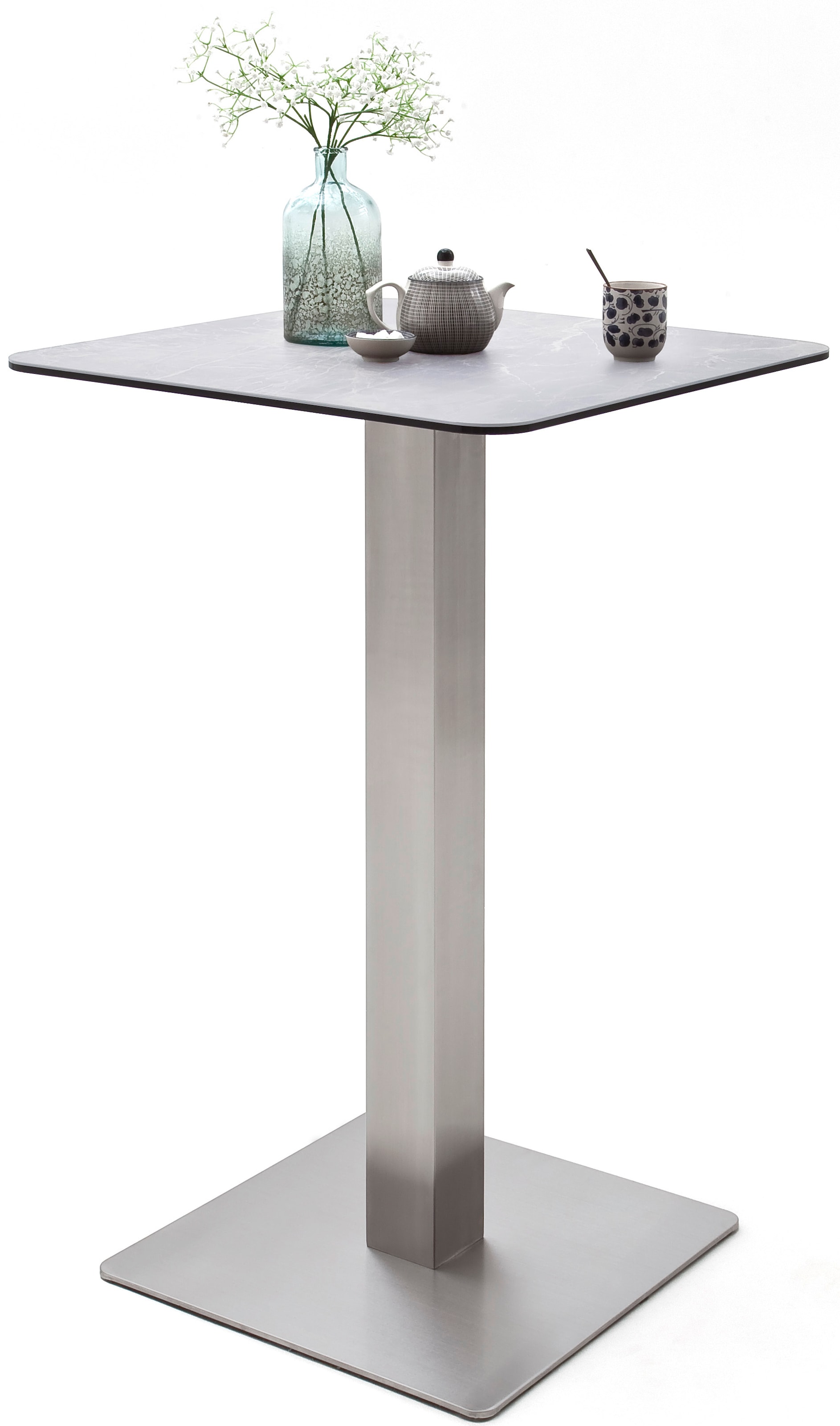 MCA furniture kaufen mit mit Bartisch Glaskeramik Edelstahl bequem Tischplatte Bartisch Gestell »Zarina«