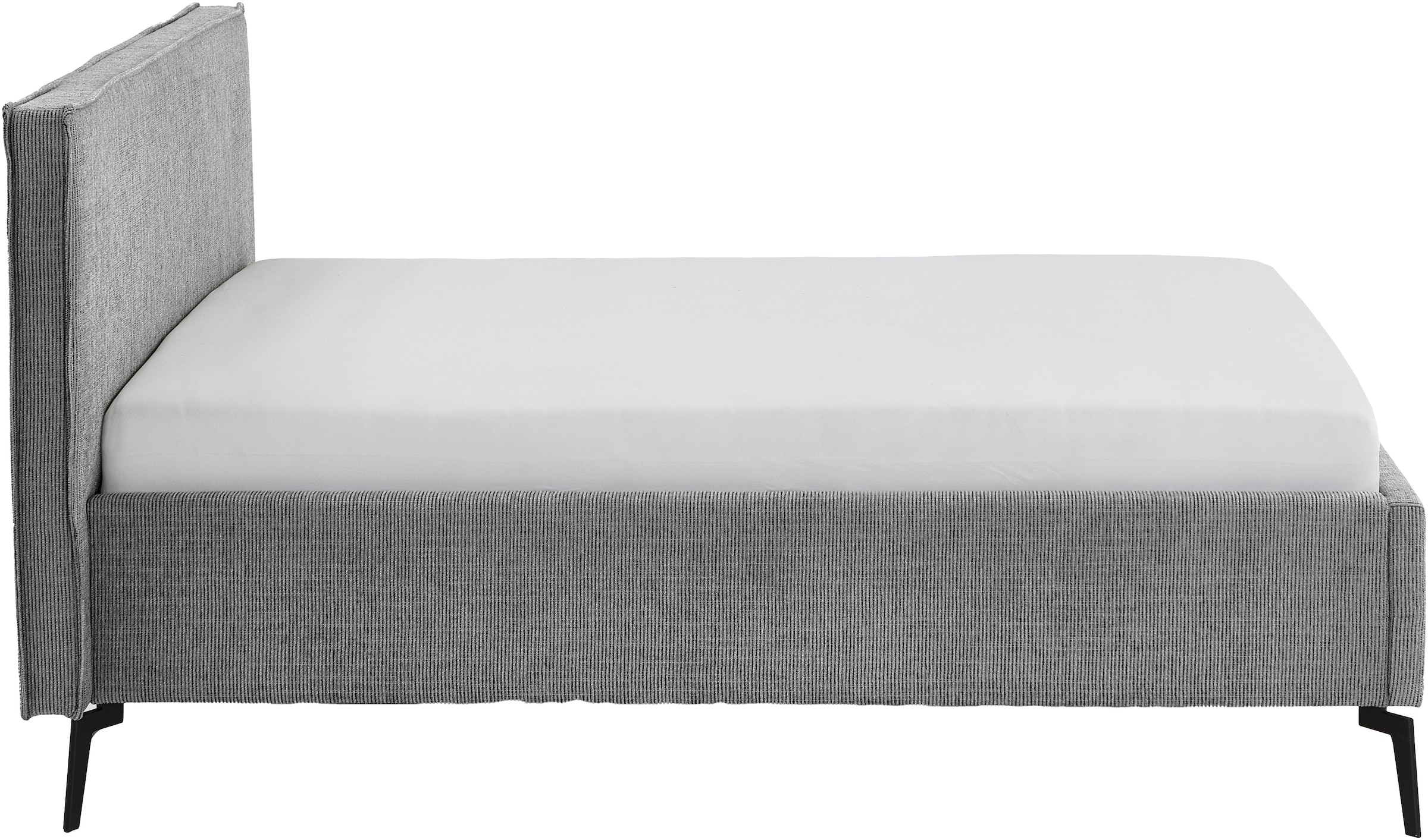 meise.möbel Lit rembourré »Riva II« mit schwarzen Metallfüssen, wahlweise mit Bettkasten