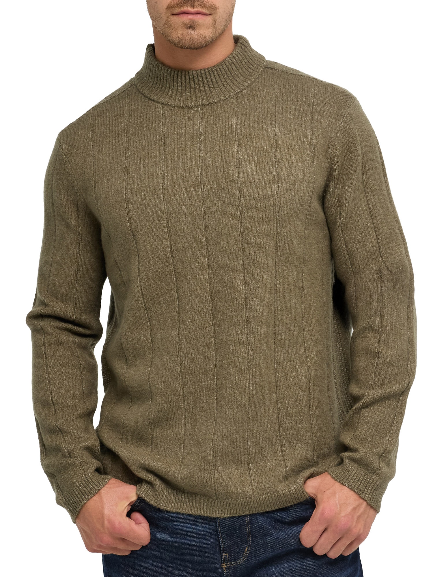 Indicode Pull à col roulé »INCrowport« Materialmix, regular fit