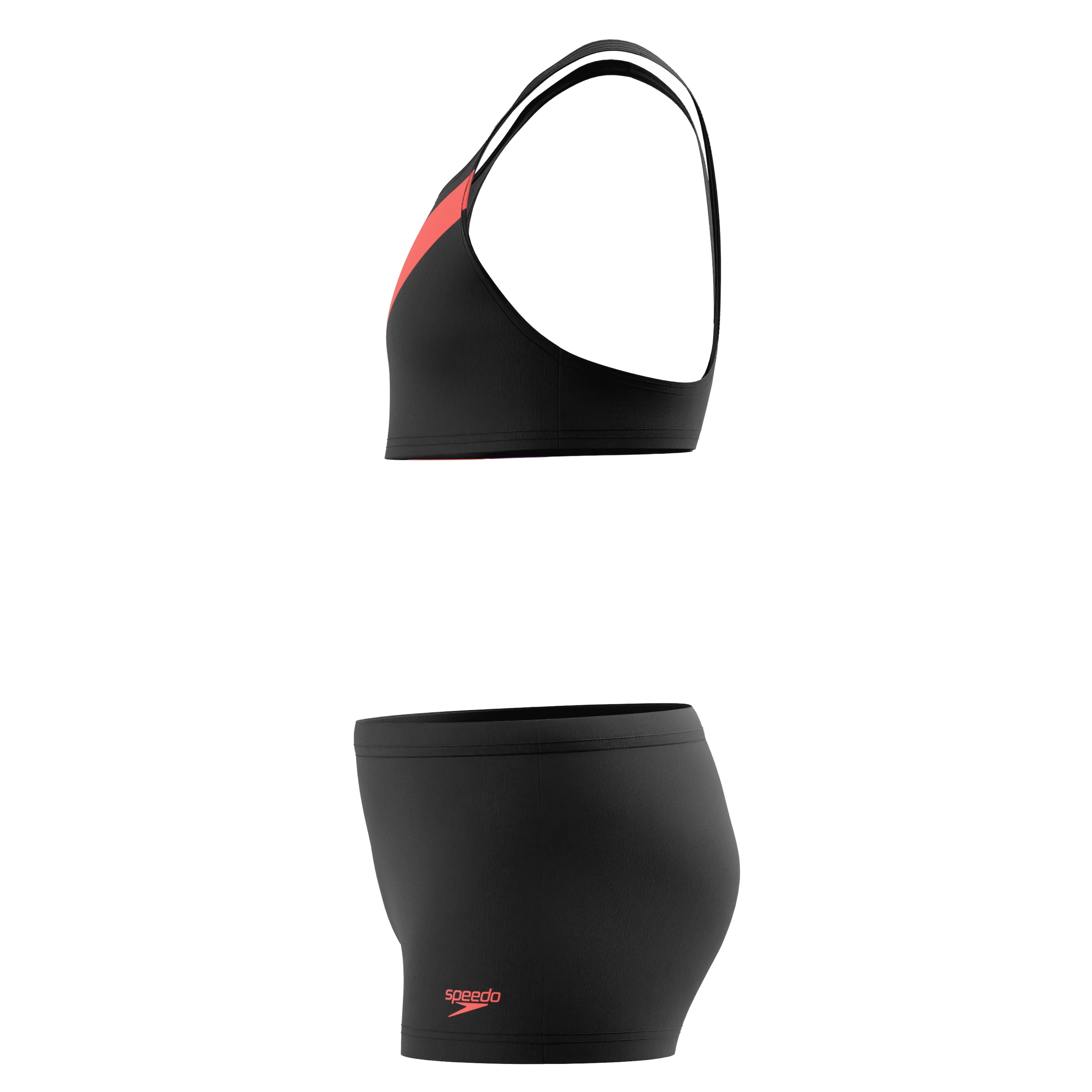 Speedo Bikini bustier »HYPERBOOM BUTTERFLY BACK 2PC BLK/PNK«