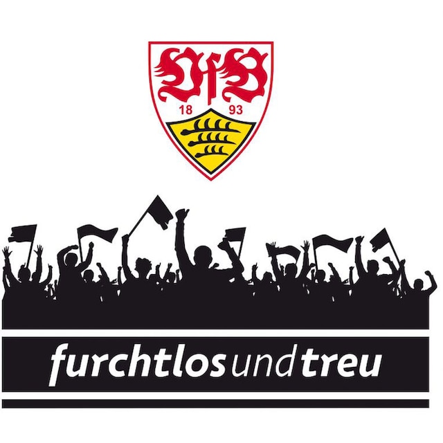Wall-Art Wandtattoo »VfB Stuttgart Fans mit Logo«, (1 St.) günstig kaufen