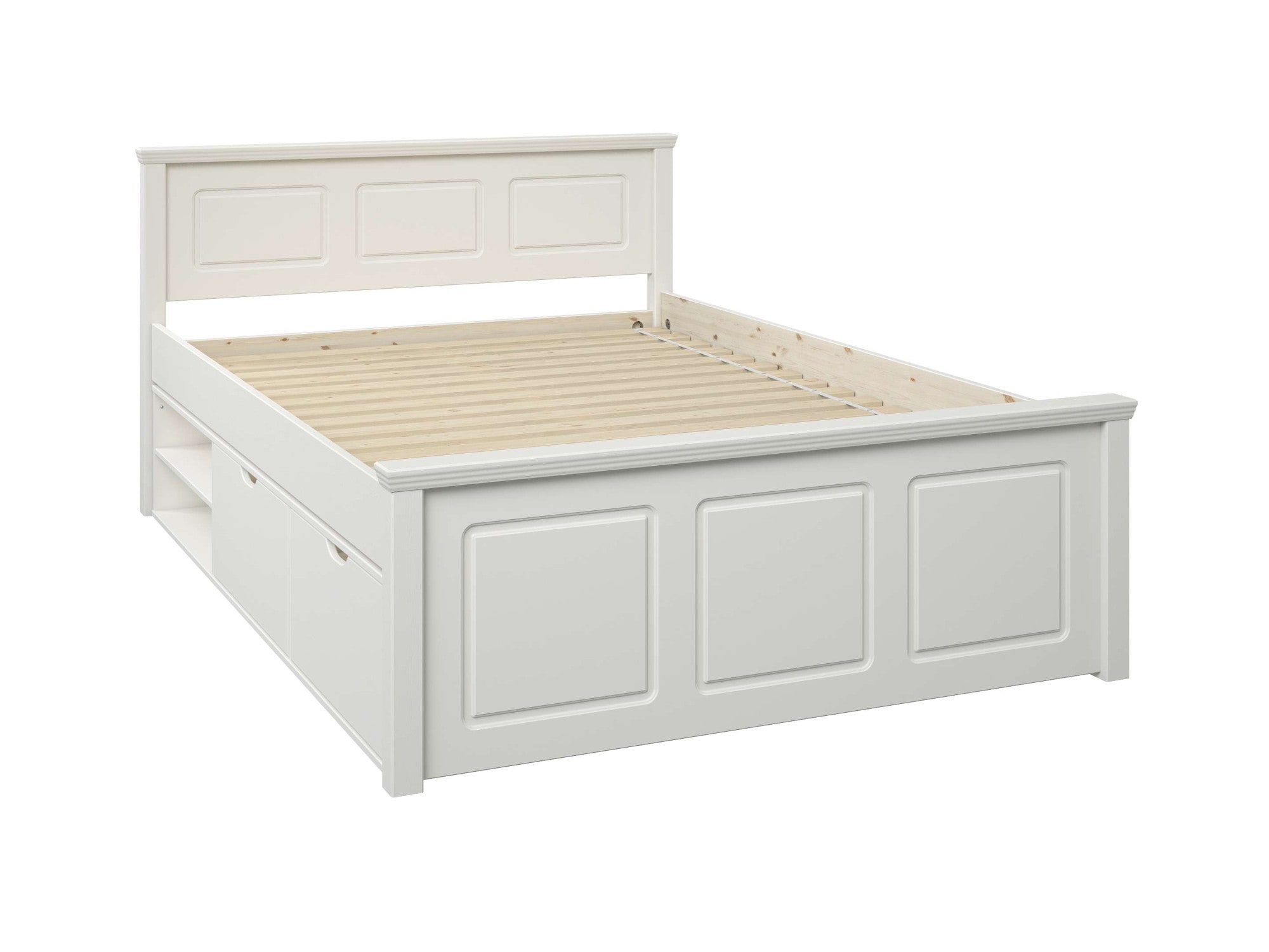 GOODproduct Stauraumbett »Svea, Bett, teilmassiv, funktional« B/T/H: 150/211/93 cm,  inklusive Lattenrost, Bettschubkasten, FSC® zertifiziert