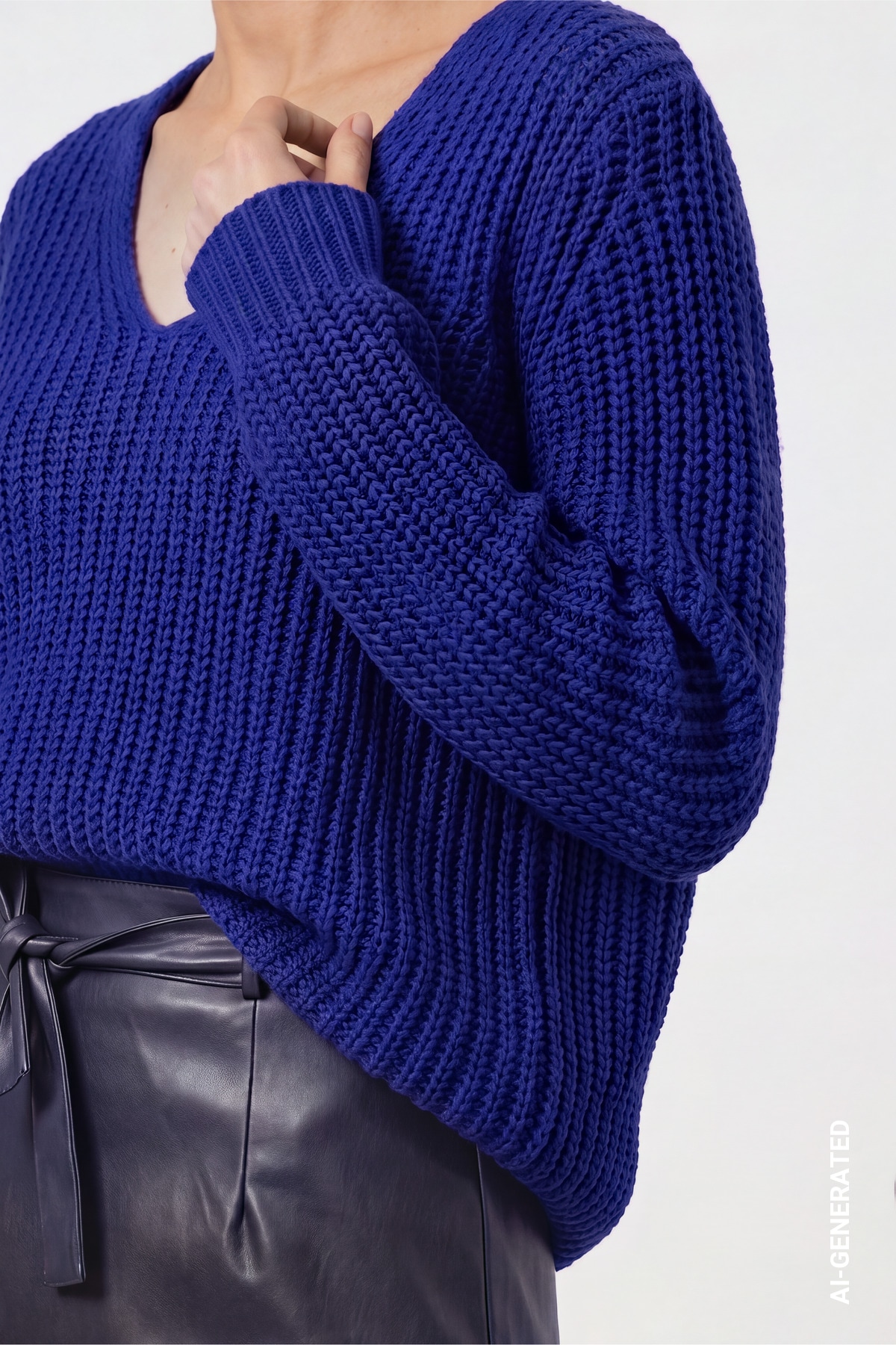 Monari Strickpullover »Pullover Chenille« Regular fit mit V-Ausschnitt