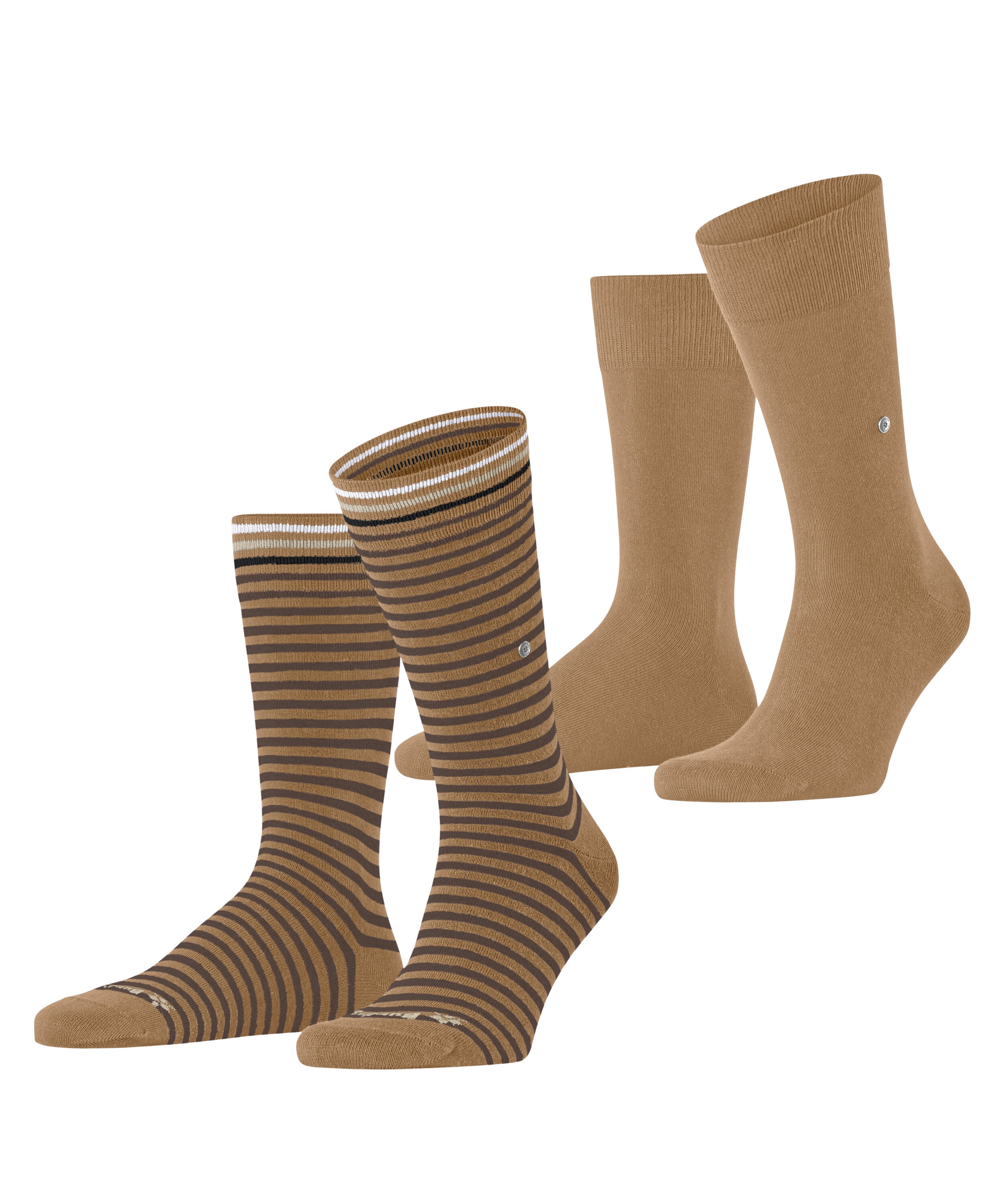 Image of Burlington Socken "Everyday Stripe" 2 Paar, Einheitsgrösse 40-46, gestreift und unifarben