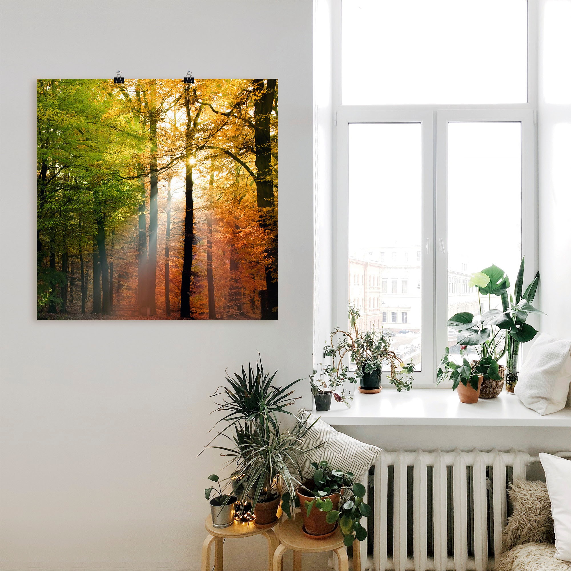 Artland Wandbild »Schöner Herbsttag 2«, Wald, (1 St.), als Alubild, Outdoorbild, Leinwandbild, Poster in verschied. Grössen