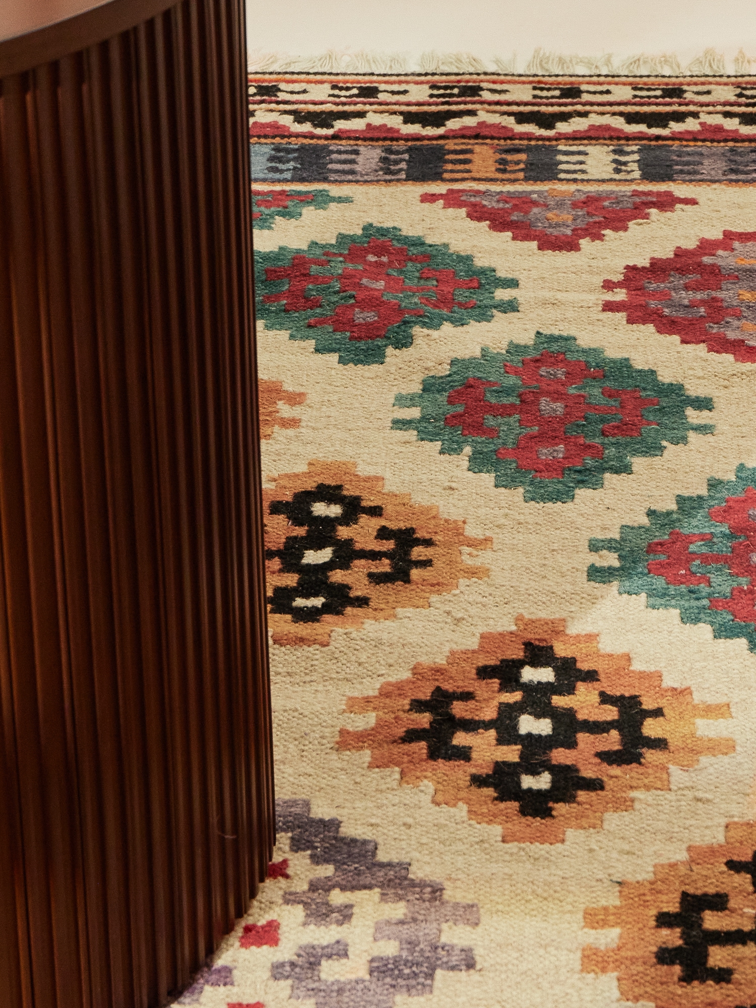HANSE Home Teppich »Kelim Kian« rechteckig 3 mm Höhe Wolle, Baumwolle, Natur, Handgewebt, orientalisch, Boho, traditionell