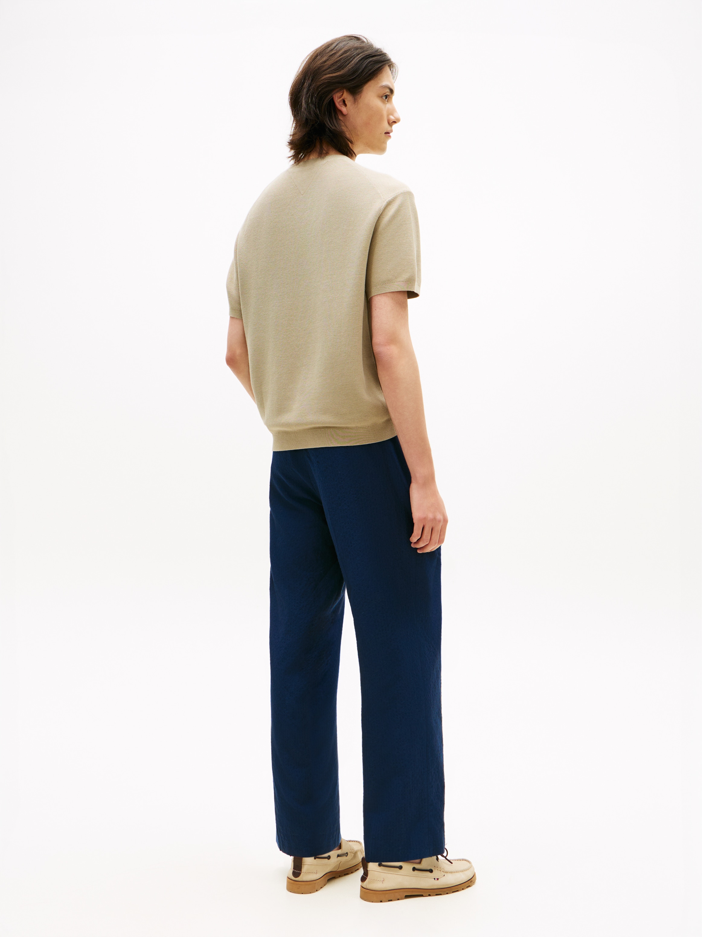 Tommy Hilfiger Pull à manches courtes »COOL TOUCH STRUCTURE« Relaxed Fit, aus Strick