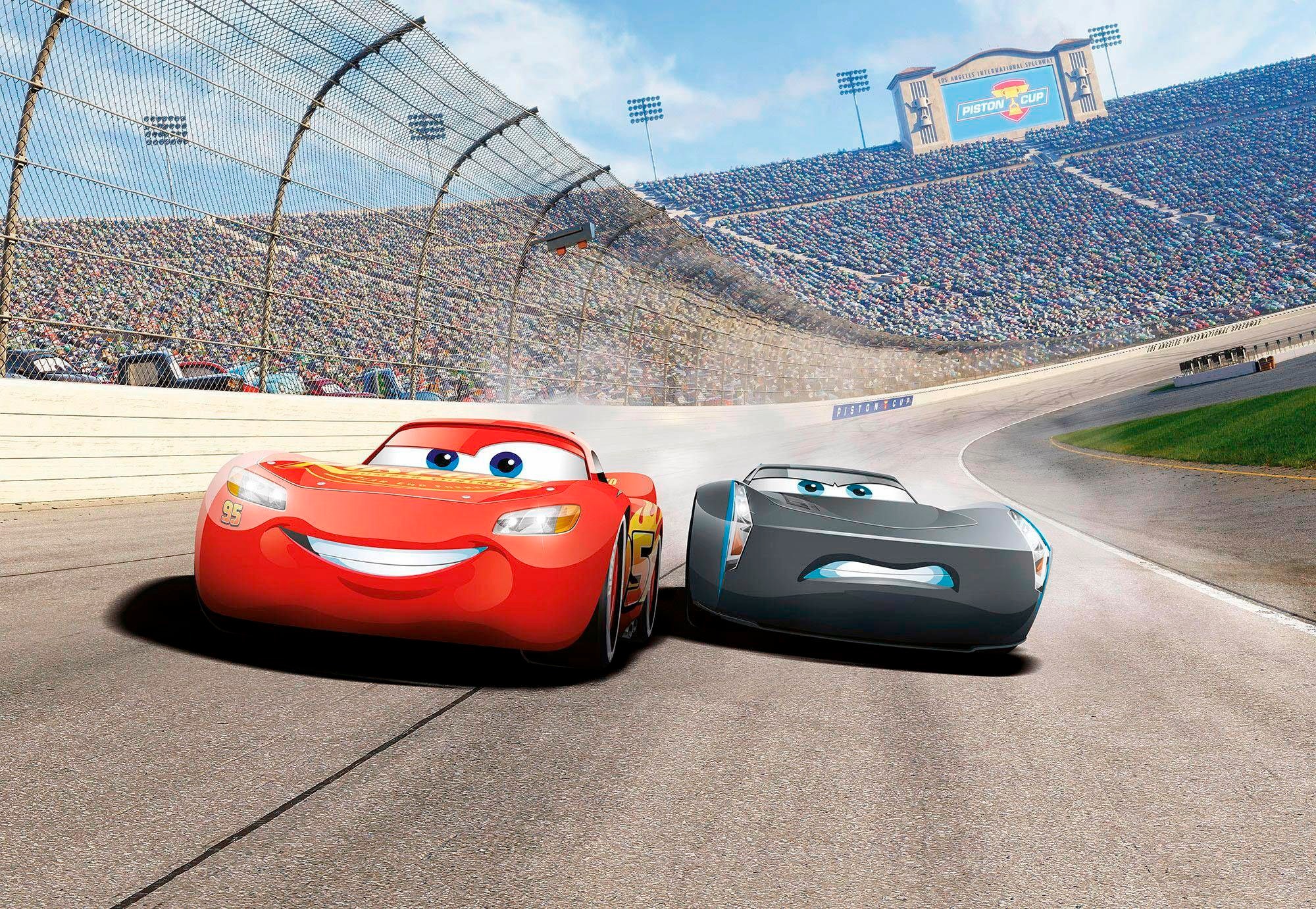 Image of Komar Fototapete "Cars3 Curve - Grösse 368 x 254 cm" bedruckt glatt Kinderzimmer