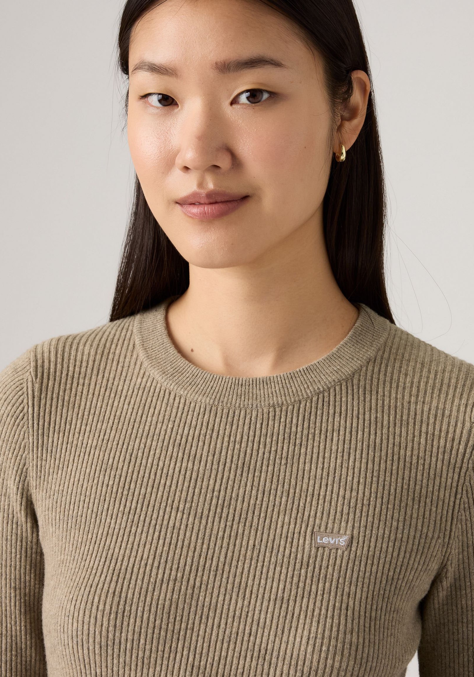 Levi's® Pull à col rond »RIB CREW SWEATER« Geripptes Strickmuster
