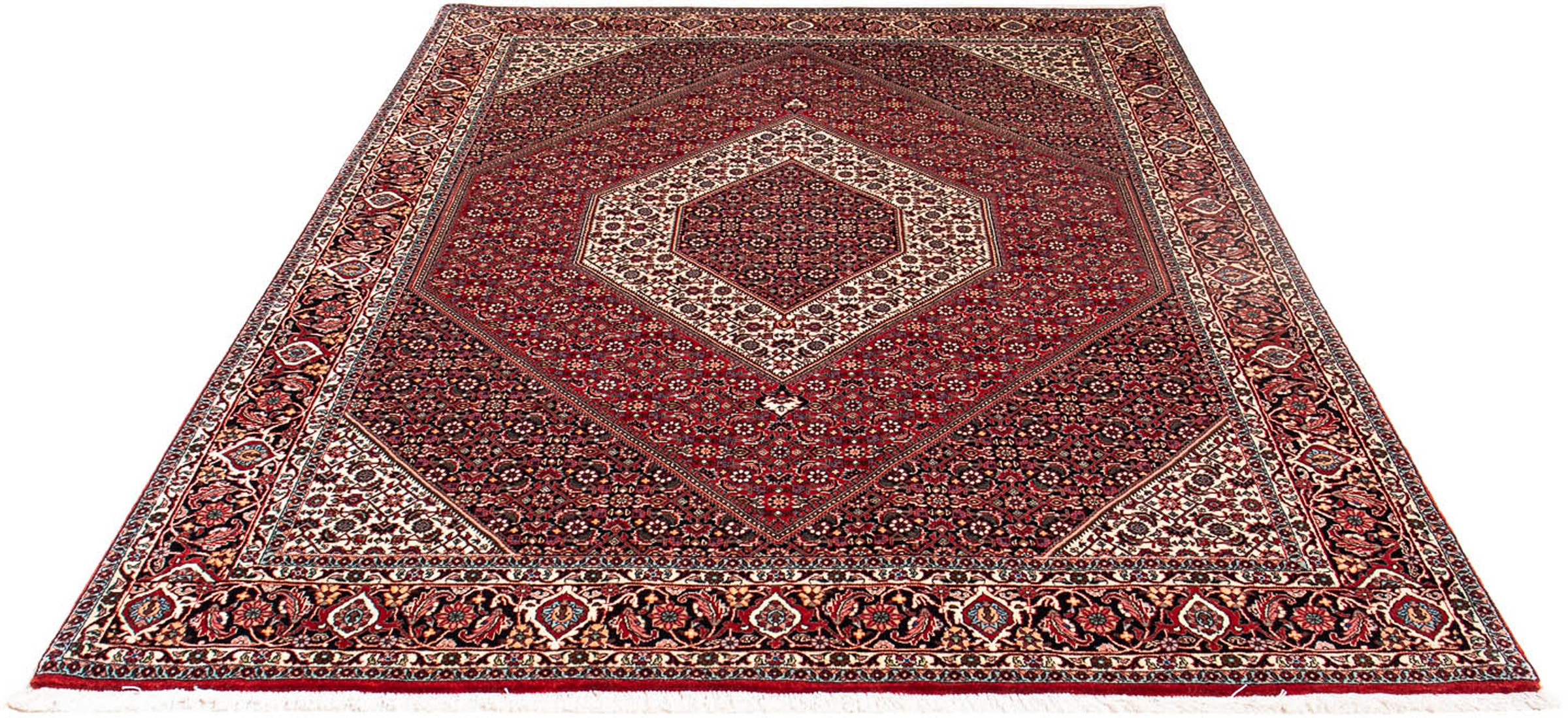 Image of morgenland Orientteppich »Perser - Bidjar - 240 x 172 cm - dunkelrot«, rechteckig, 15 mm Höhe, Wohnzimmer, Handgeknüpft, Einzelstück mit Zertifikat bei Ackermann Versand Schweiz
