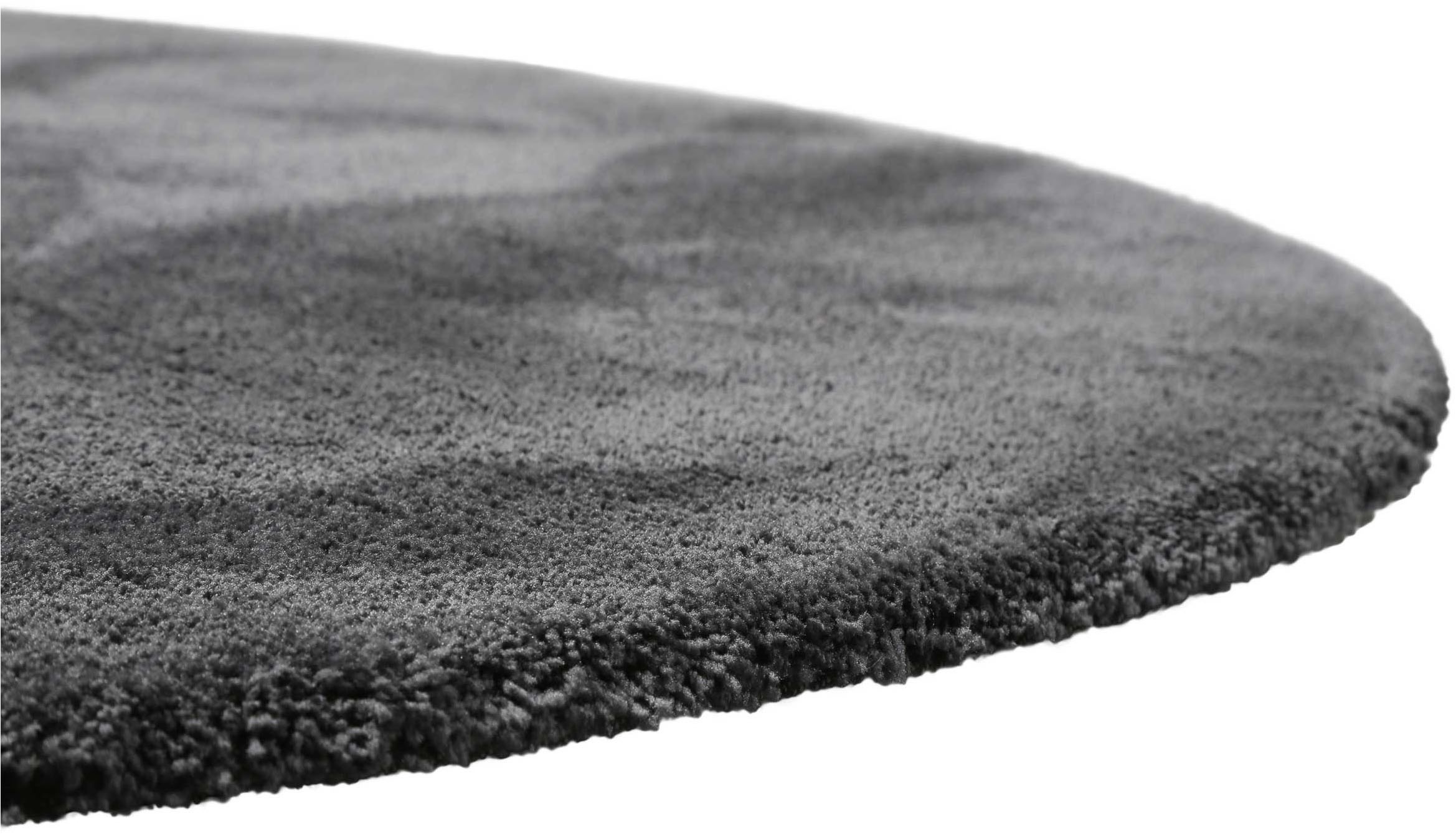 Homie Living Teppich »Pisa«, rund, 25 mm Höhe, Hochflor, Microfaser, uni, weich, Shaggy, Wohnzimmer, Schlafzimmer