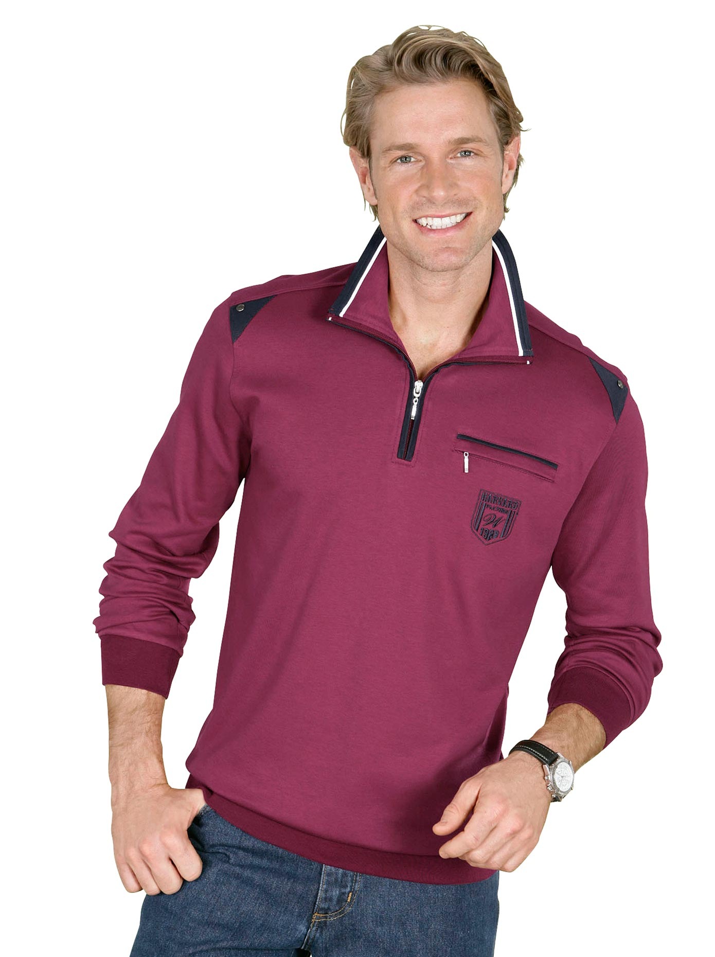 Image of Classic Langarm-Poloshirt »Sweatshirt«, (1 tlg.) bei Ackermann Versand Schweiz