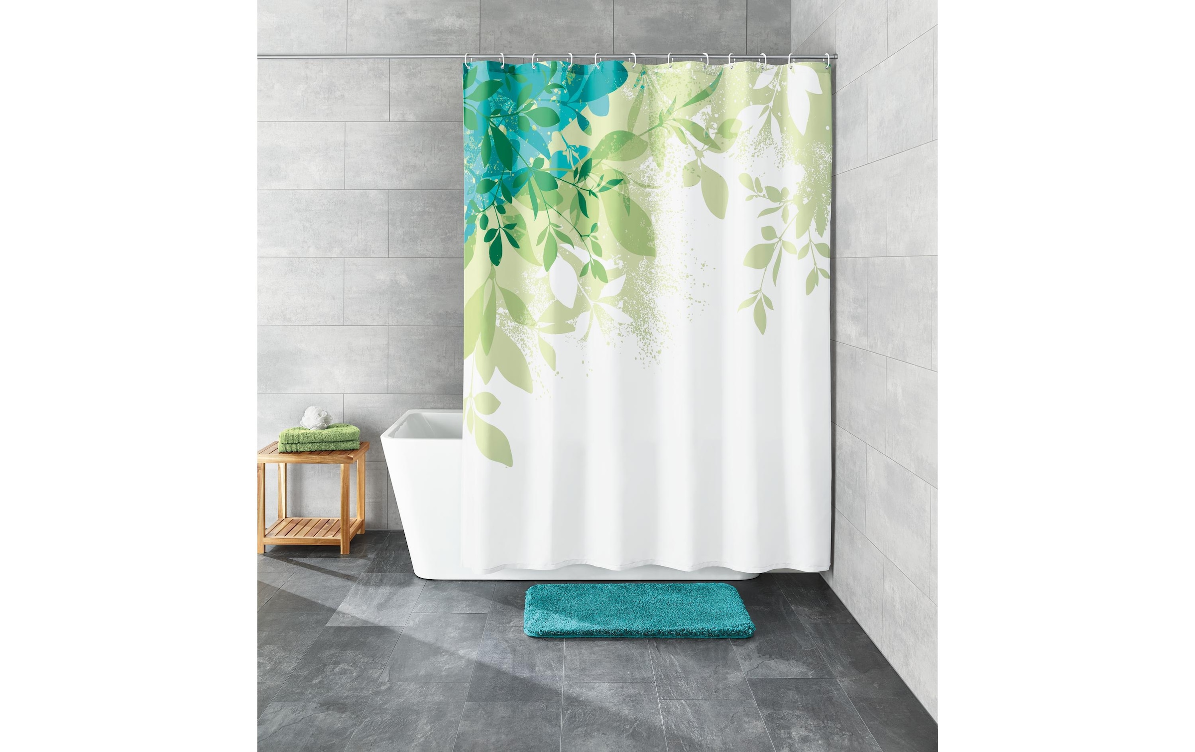 Kleine Wolke Duschvorhang »Floresta« Breite 240 cm 1 tlg. mit Beschwerungsband