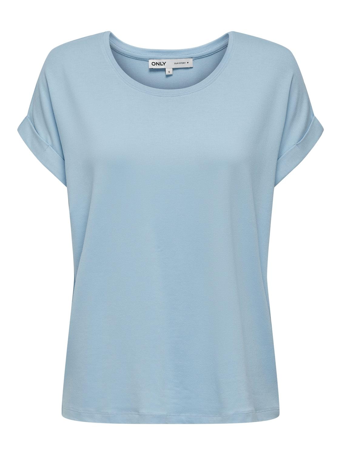 ONLY T-Shirt »ONLMOSTER S/S O-NECK TOP NOOS JRS«, mit Aufschlag am Arm