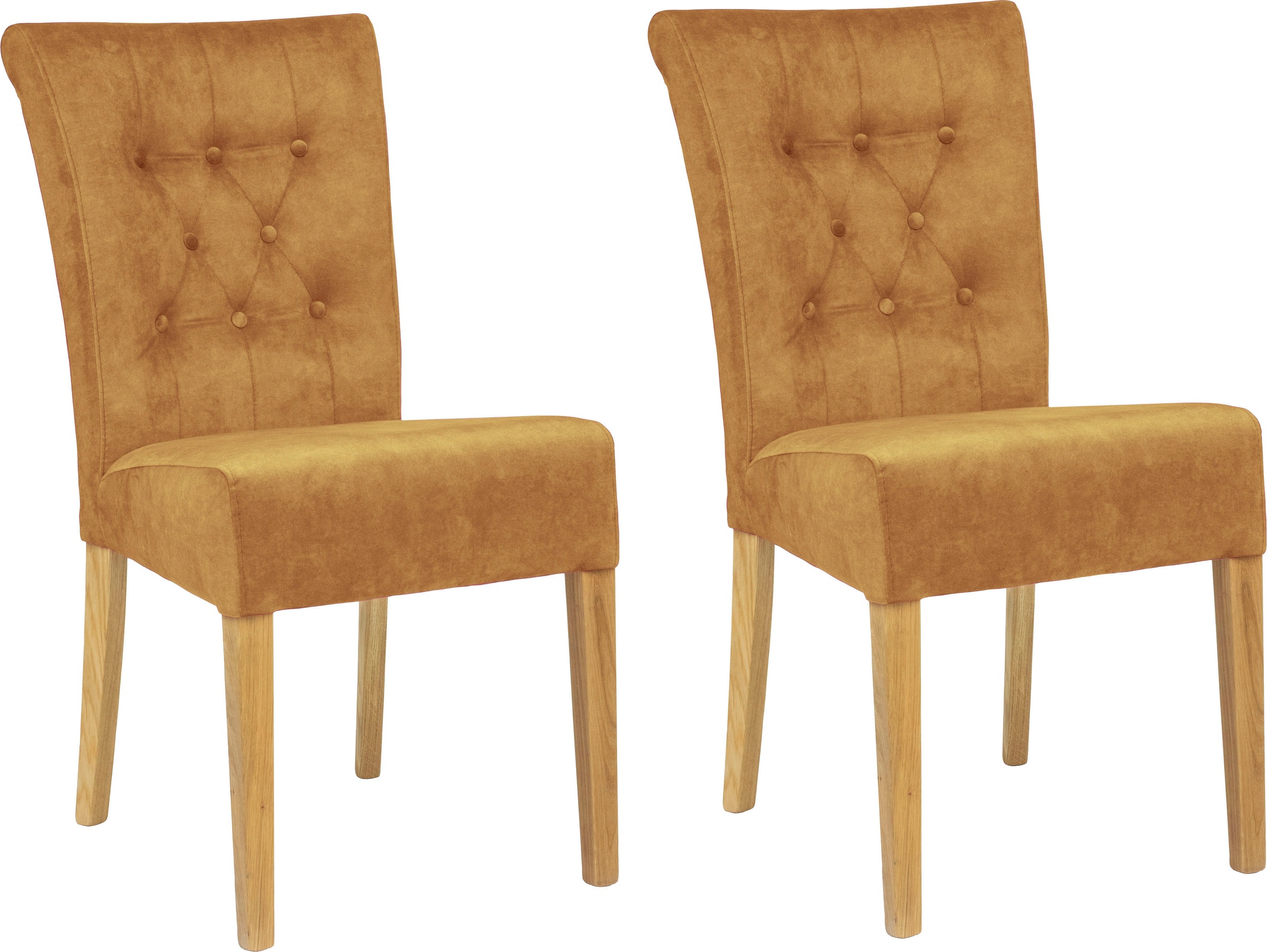 Image of Home affaire Polsterstuhl »Queen«, (Set), 2 St., Samtvelours, Esszimmerstuhl mit Knopfheftung, 2er, 4er oder 6er-Set bei Ackermann Versand Schweiz