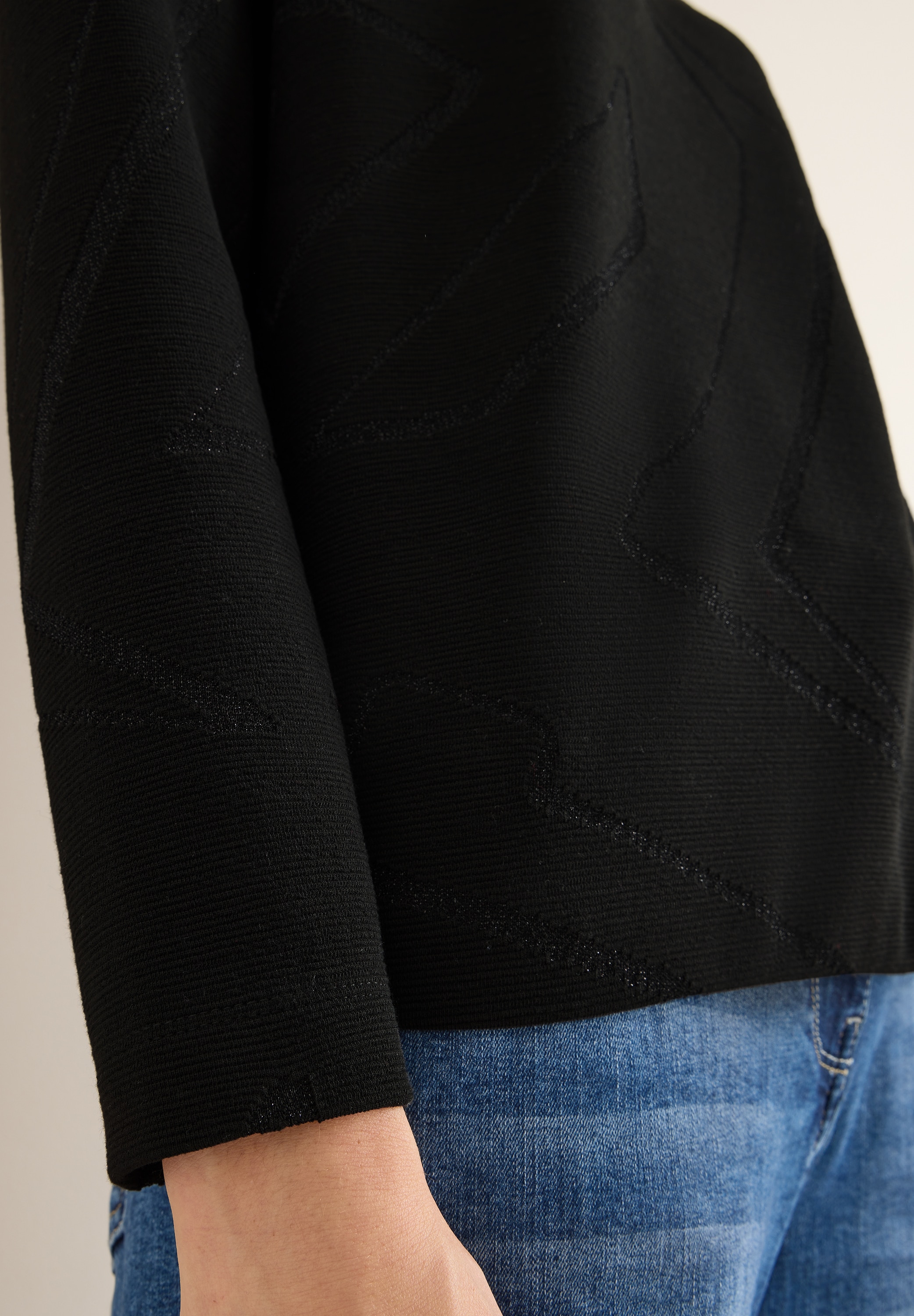 Cecil Pull à col montant im Glitzer-Look