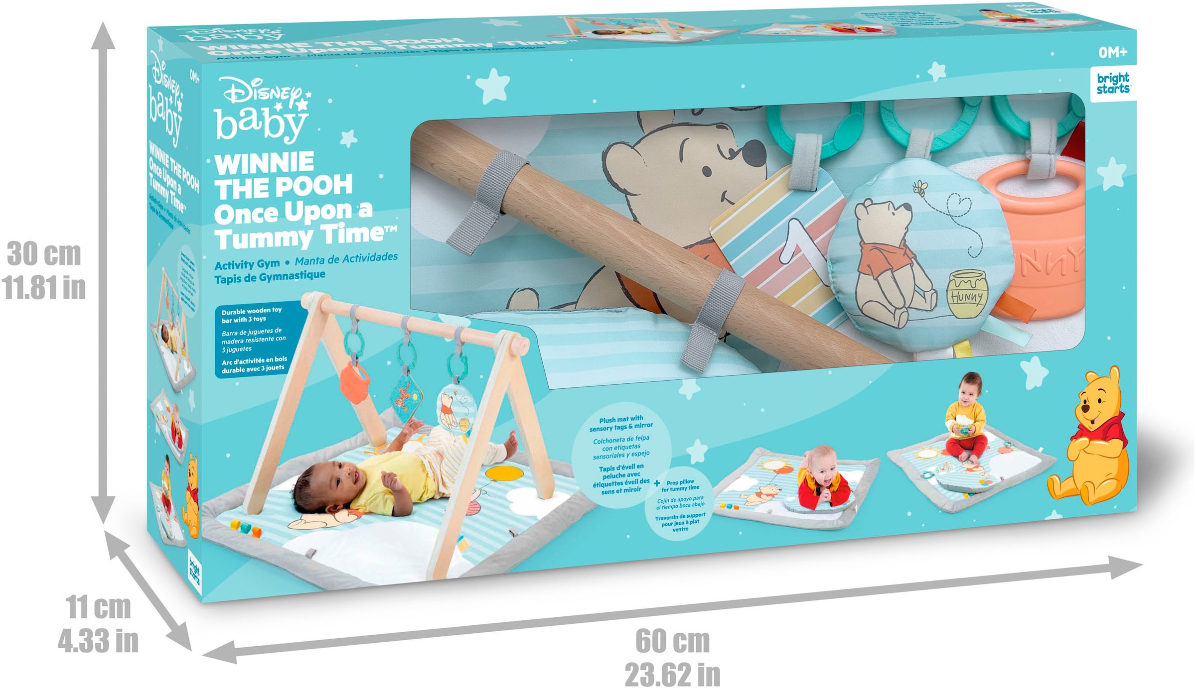 Bright Starts Arche de jeu »WINNIE THE POOH Once Upon a Tummy Time ™ Activity Gym« mit Plüschmatte und Stützkissen