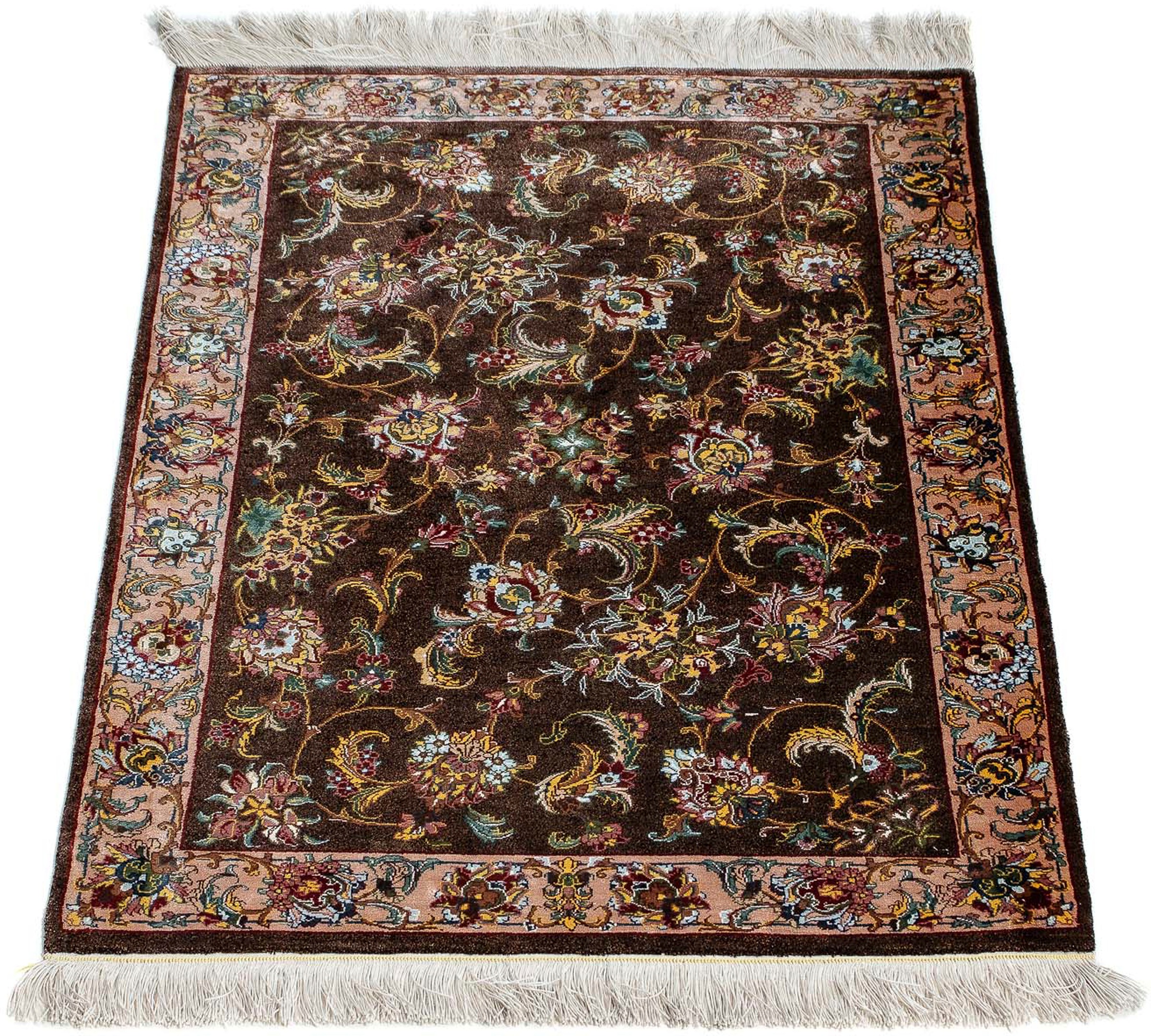 Image of morgenland Orientteppich »Perser - Ghom - 86 x 60 cm - braun«, rechteckig, 10 mm Höhe, Wohnzimmer, Handgeknüpft, Einzelstück mit Zertifikat bei Ackermann Versand Schweiz
