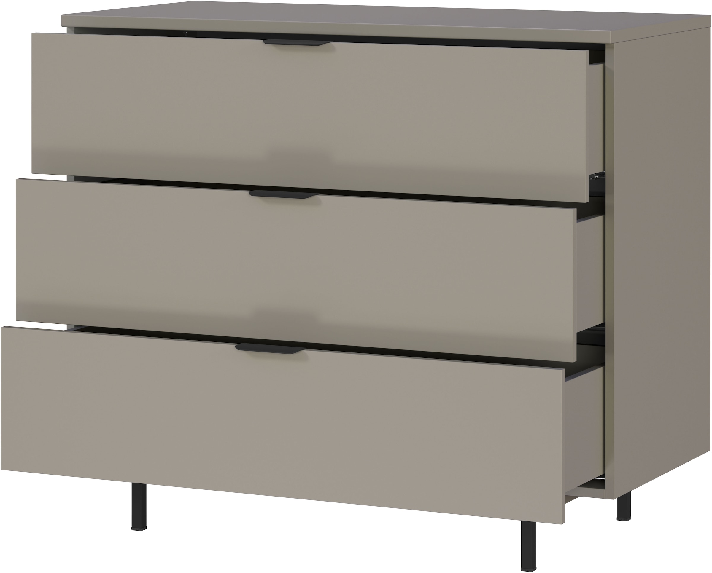 GERMANIA Kommode »Tomino, Schubkastenkommode« mit gedämpften Schubladen, B/H/T 105/92/54 cm, Metallsockel