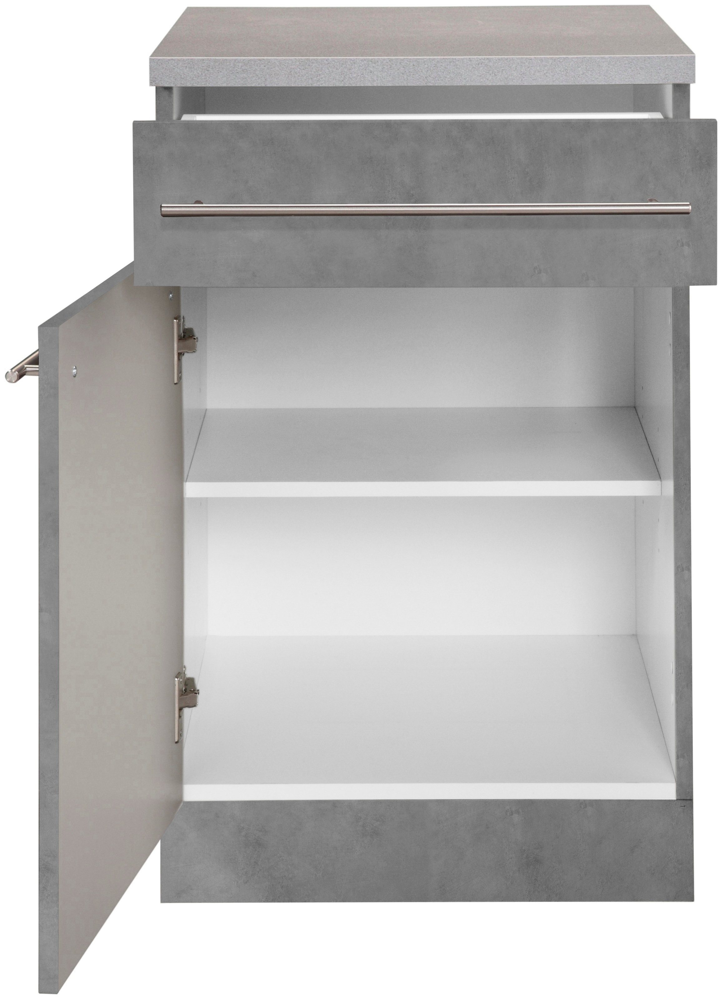 wiho Küchen Armoire basse »Chicago« 60 cm breit, 1 Schubkasten und 1 Tür