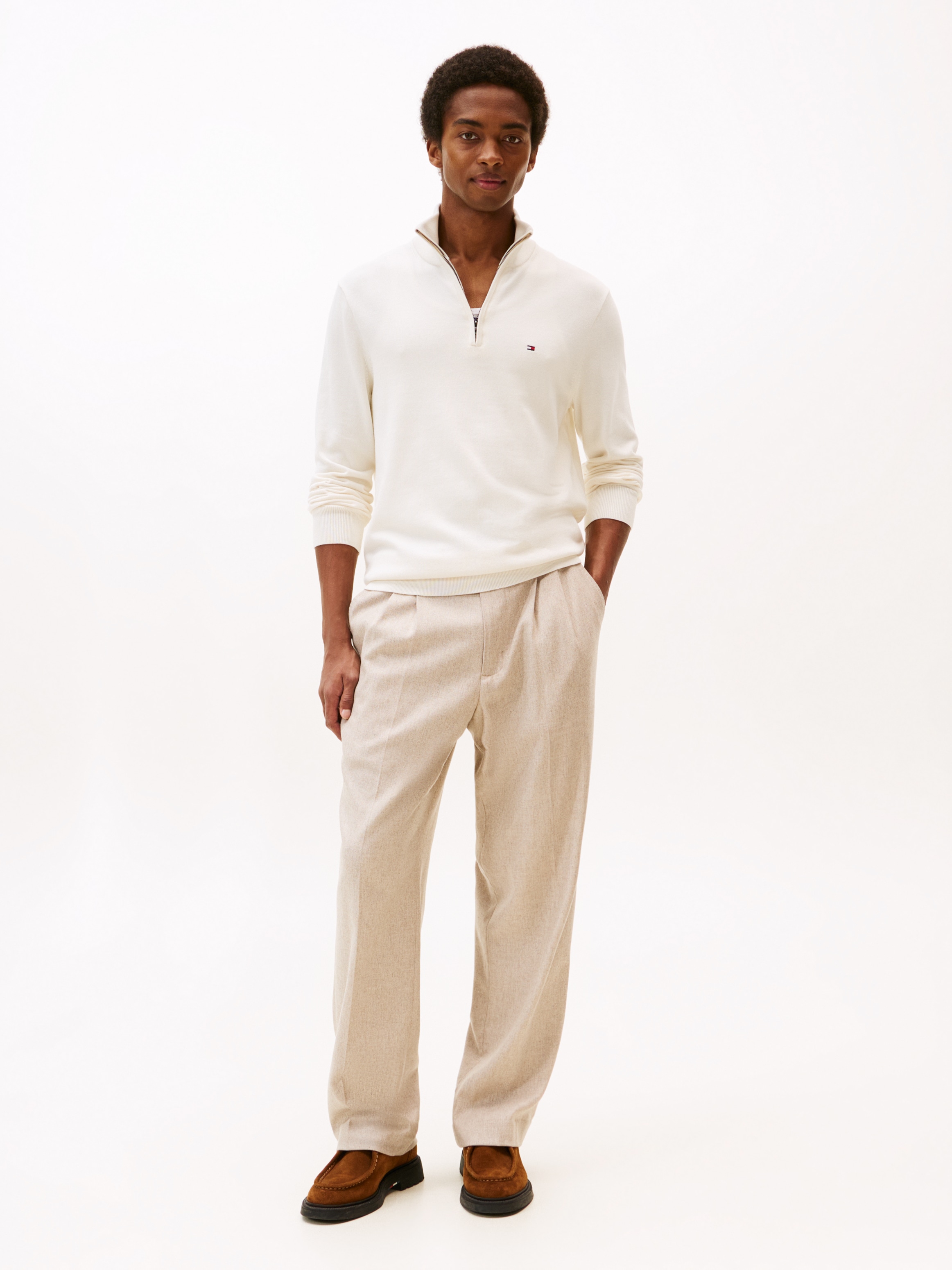 Tommy Hilfiger »ESSENTIAL COTTON ZIP MOCK«