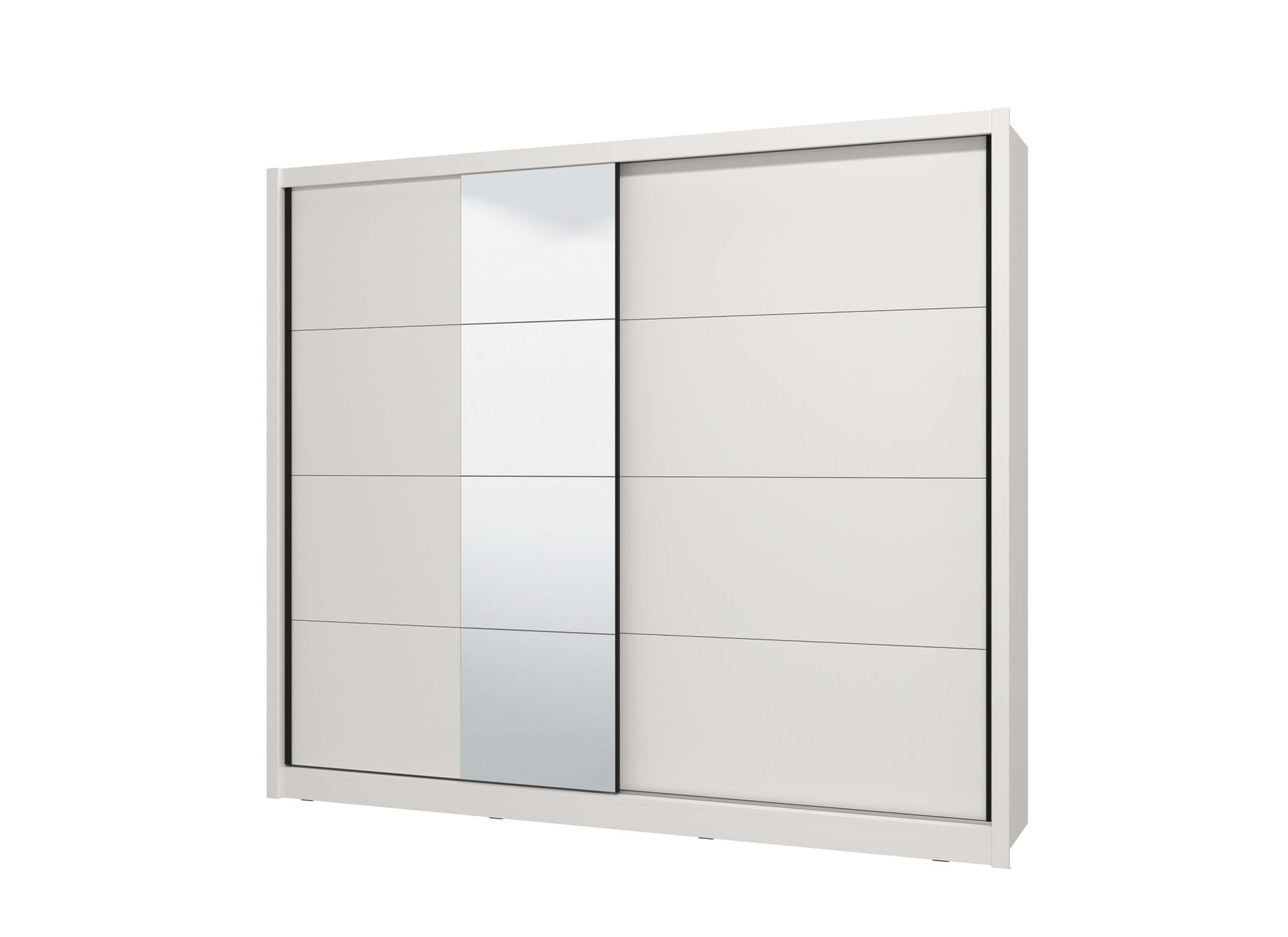 INOSIGN Schwebetürenschrank »Albi, Schlafzimmerschrank, Wäscheschrank in cashmere oder weiss«, Kleiderschrank mit Spiegel MIT Innenausstattung,FSC®-zertifiziert