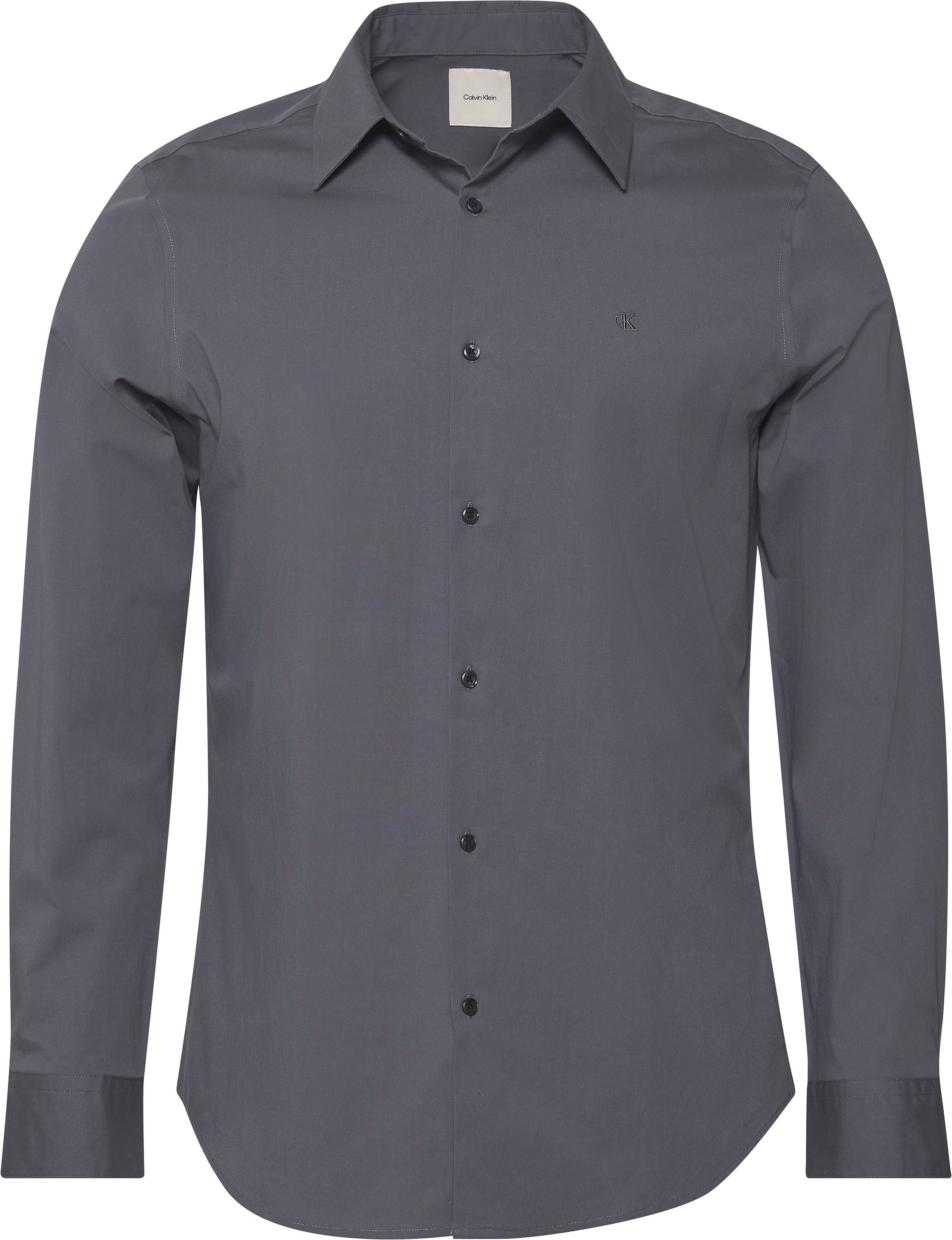 Calvin Klein Langarmhemd »LONG SLEEVE SOLID STRETCH SLIM SHIRT« slim fit, in Unifarbe