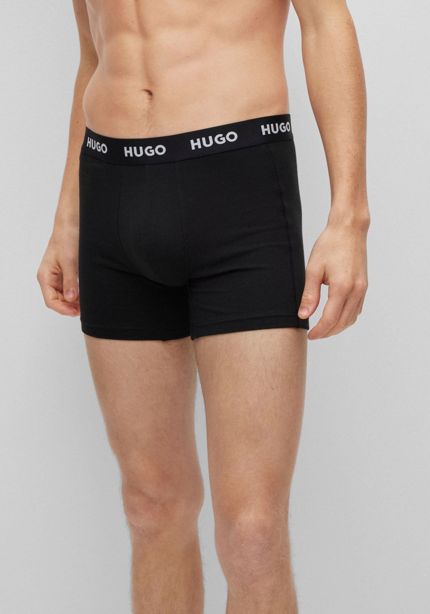 HUGO Underwear Boxer »BOXERBR TRIPLET PACK« 3 cuis mit HUGO Logo-Elastikbund