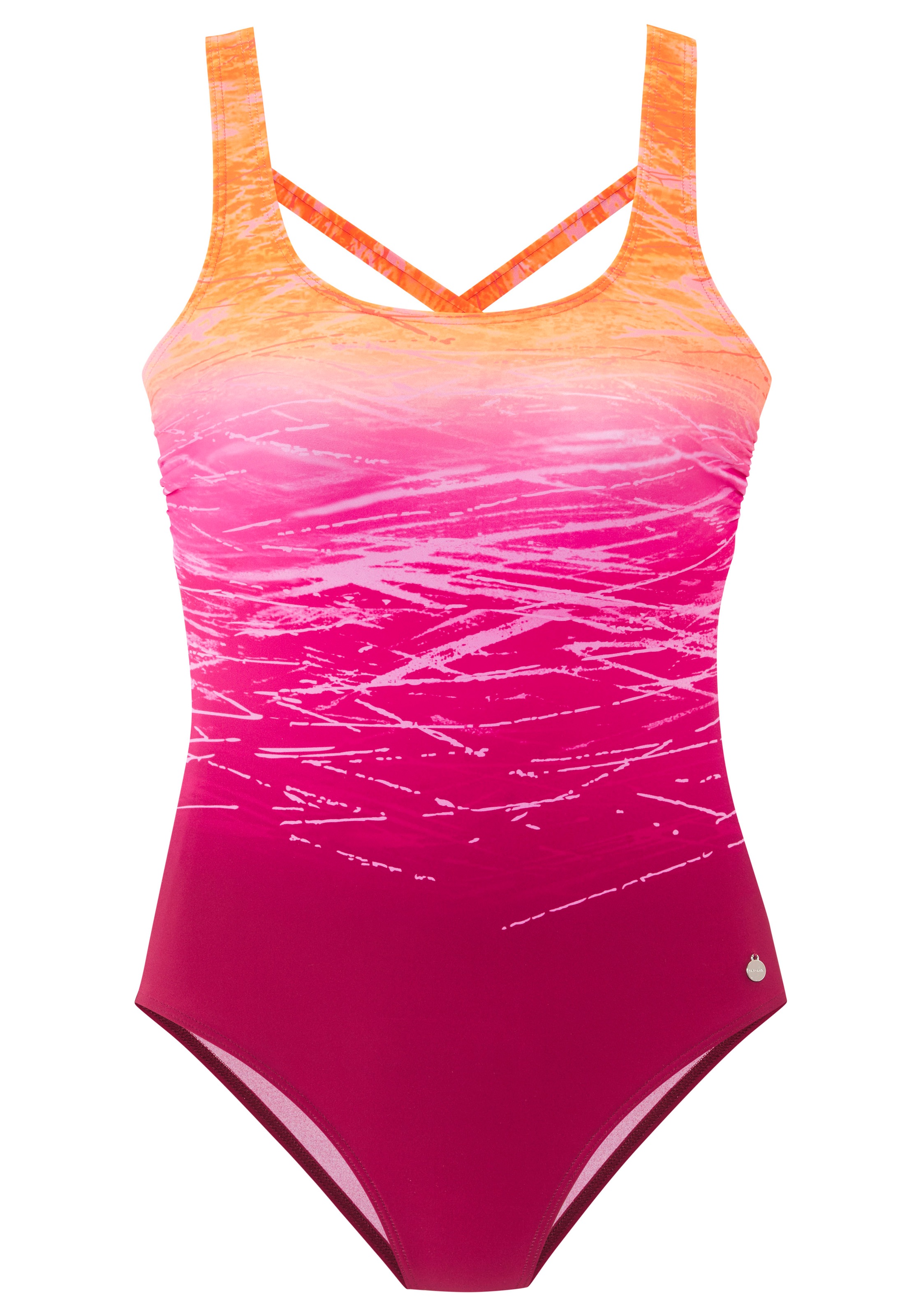 LASCANA Badeanzug mit Batikprint und Shaping-Effekt