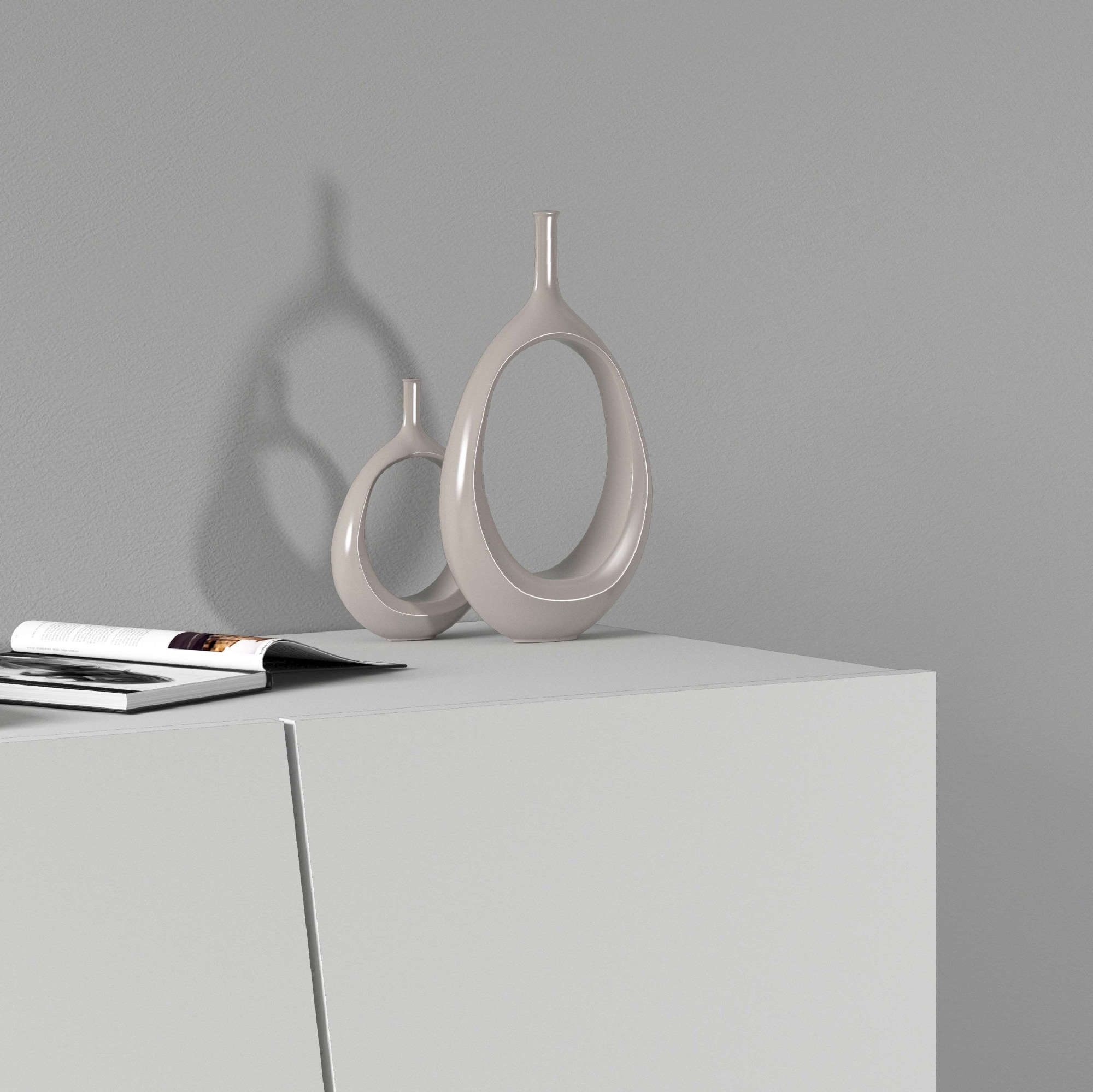 Home affaire Aktenschrank »Vega, Mehrzweckschrank, Büroschrank, mit 2 Türen« & verstellbaren Einlegeböden, Höhe 86 oder 166 cm, Made in Italy