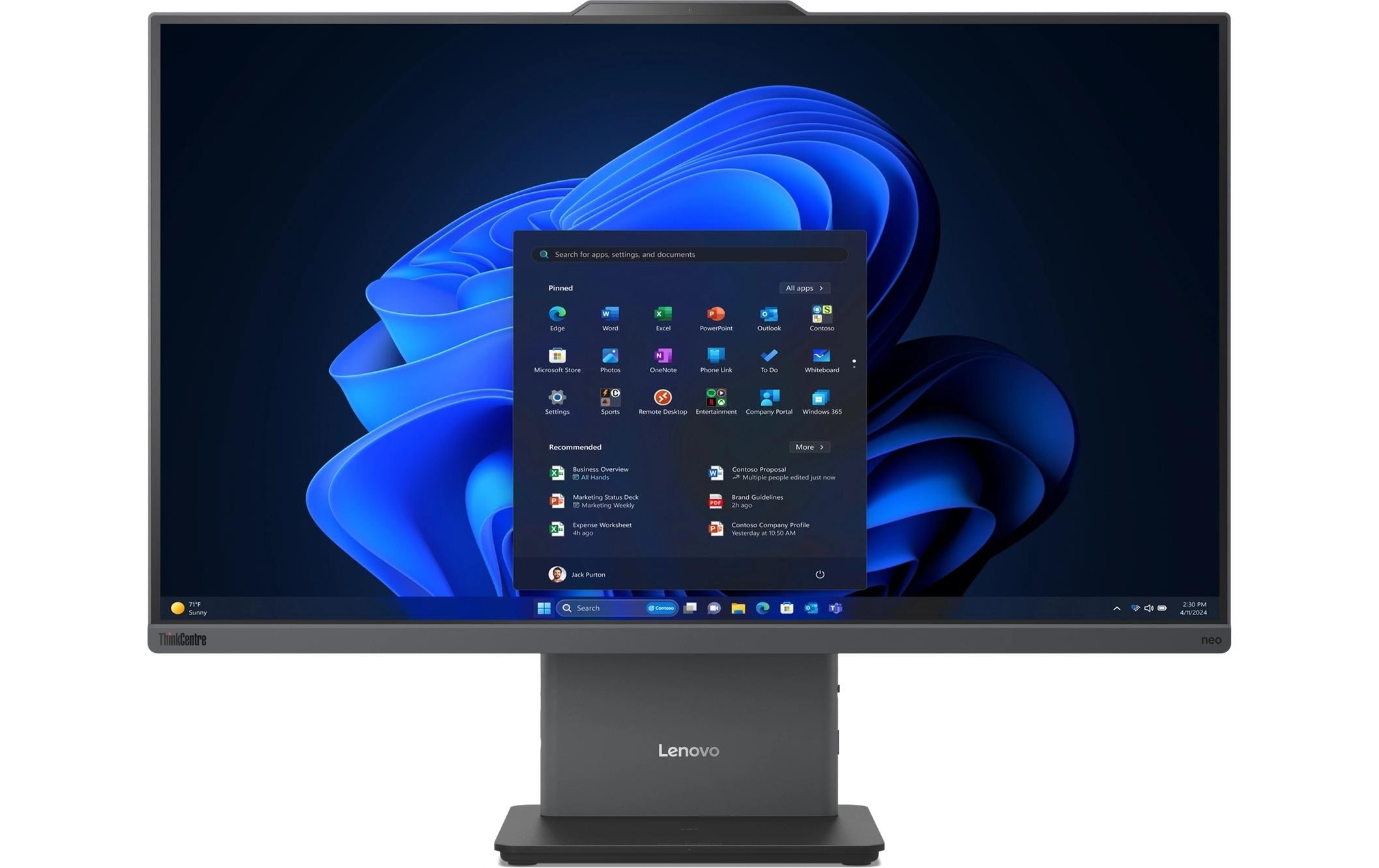 Image of Lenovo All-in-One PC "AIO ThinkCentre neo 55a 24 Gen 6 Copilot+ PC"