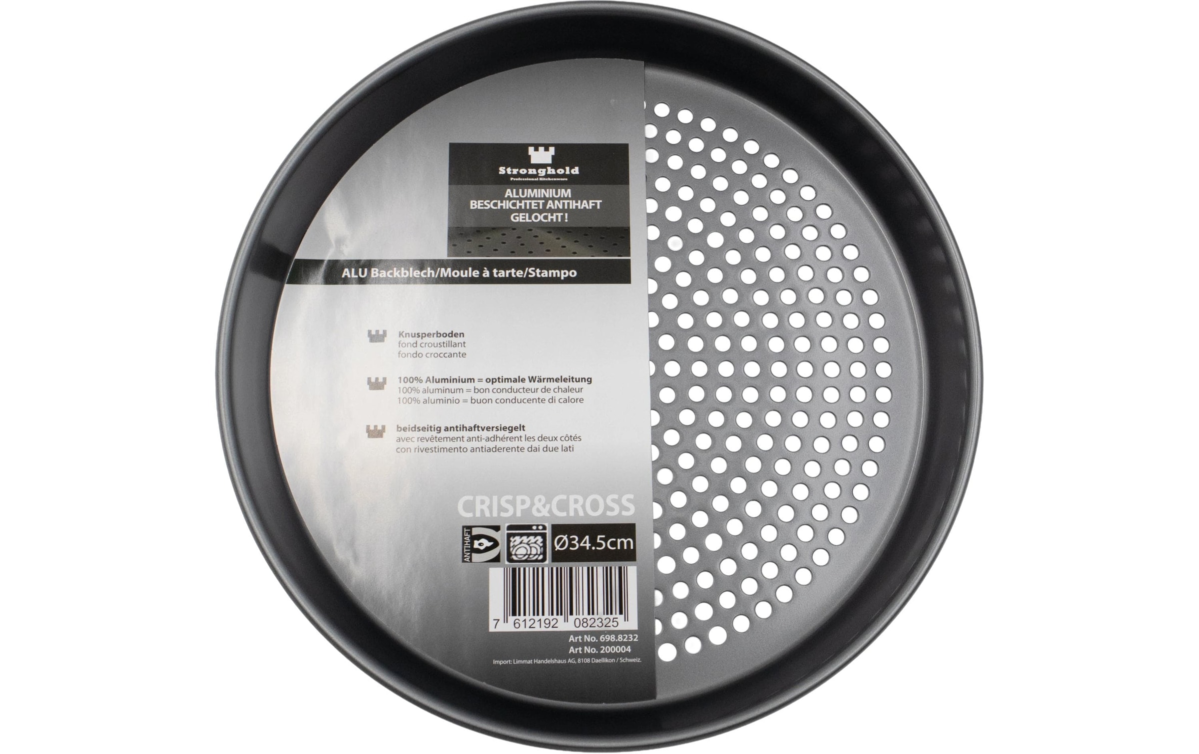   Pizzablech »Stronghold gelocht« Aluminium