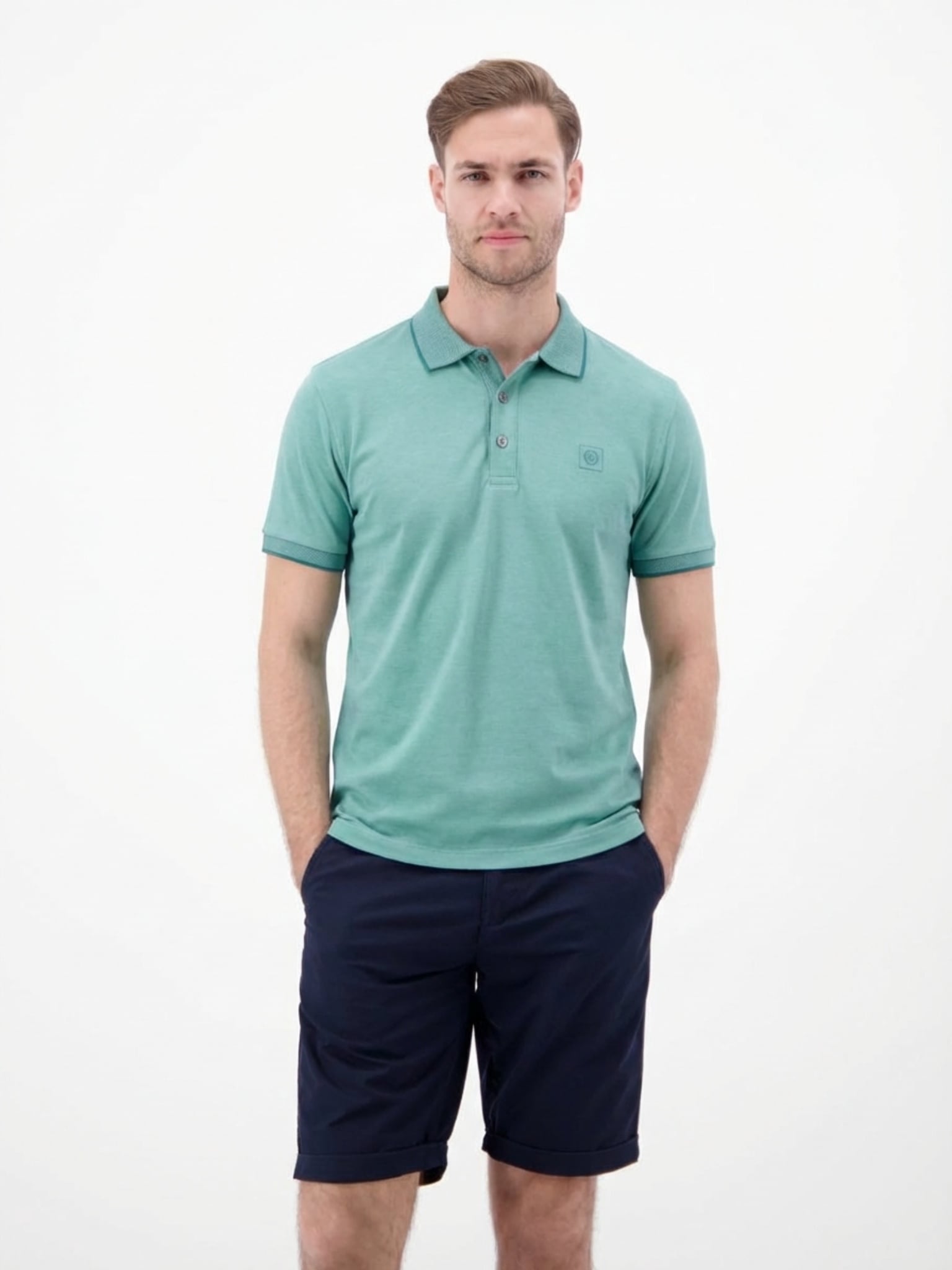 Image of LERROS Poloshirt mit Logo Stickereicla