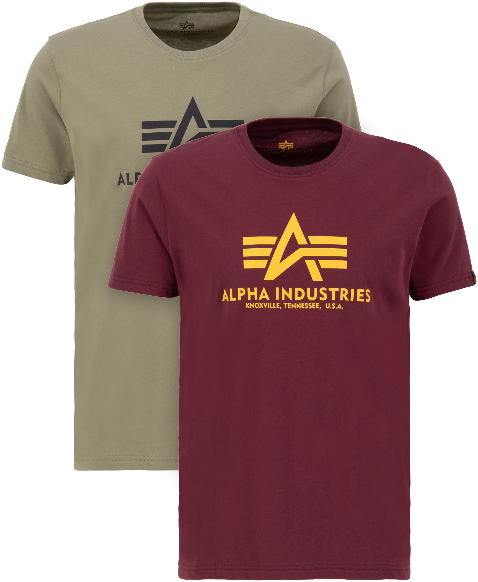 Image of Alpha Industries Rundhalsshirt "Basic T 2 Pack" Set, 2 Stk.
