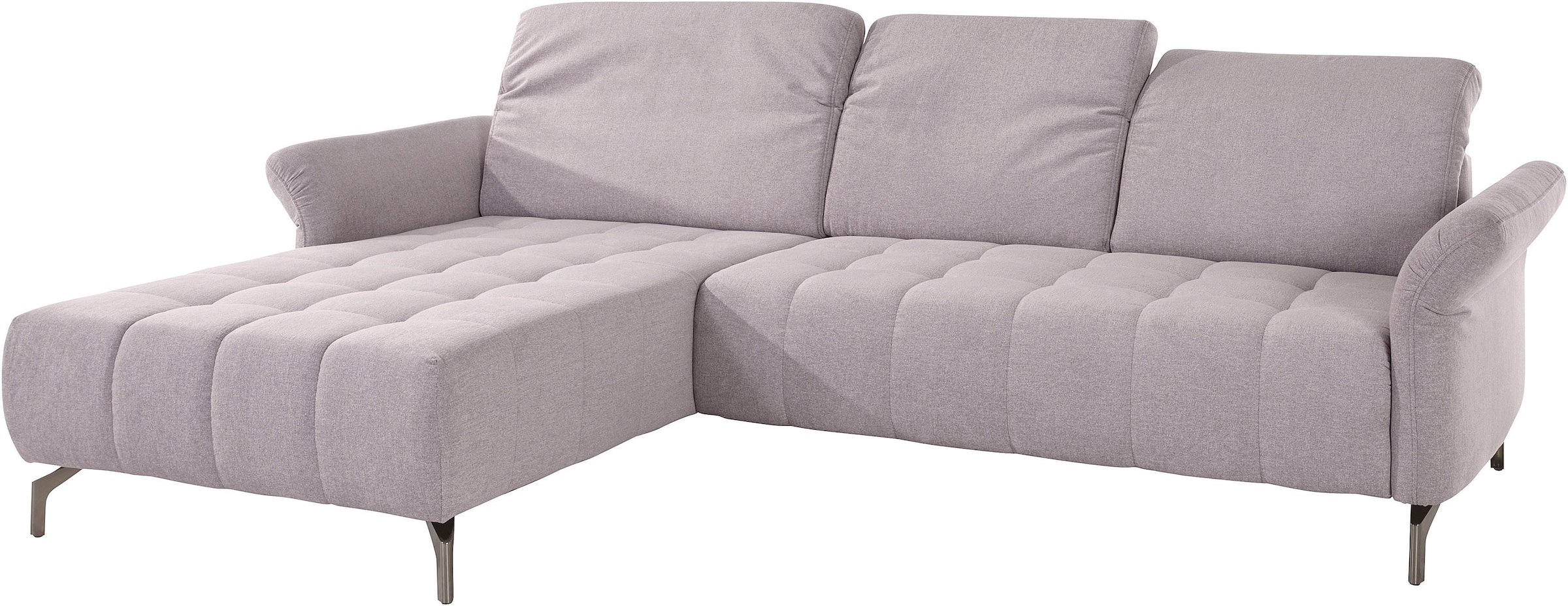 INOSIGN Ecksofa »Fresh L-Form«, Federkern, wahlweise Kopfteilverstellung und motorischer Vorziehsitz