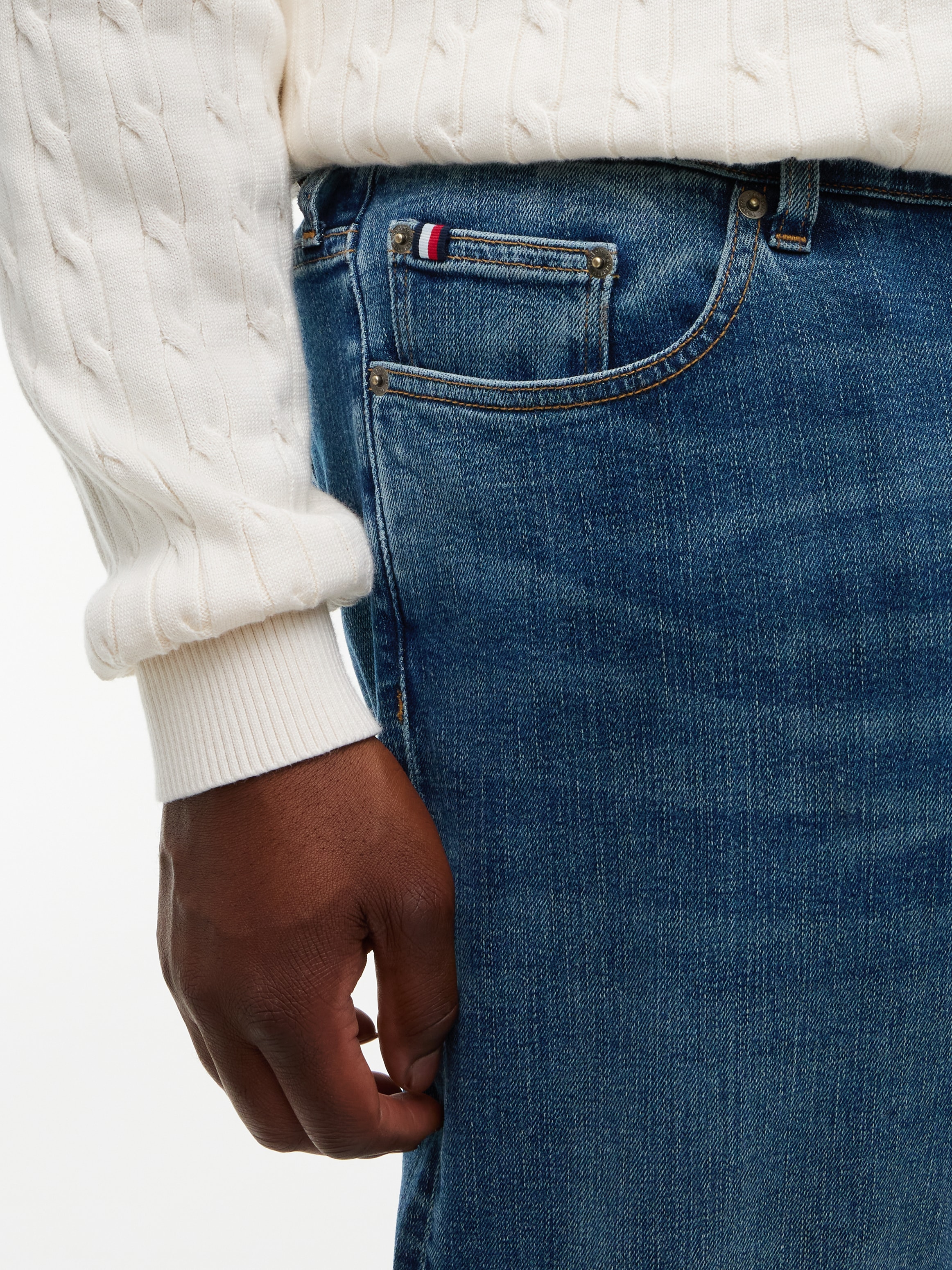 Tommy Hilfiger Big & Tall Jeans coupe régulière »BT-MADISON« avec effets délavés, coupe régulière, jambe droite, Grandes tailles