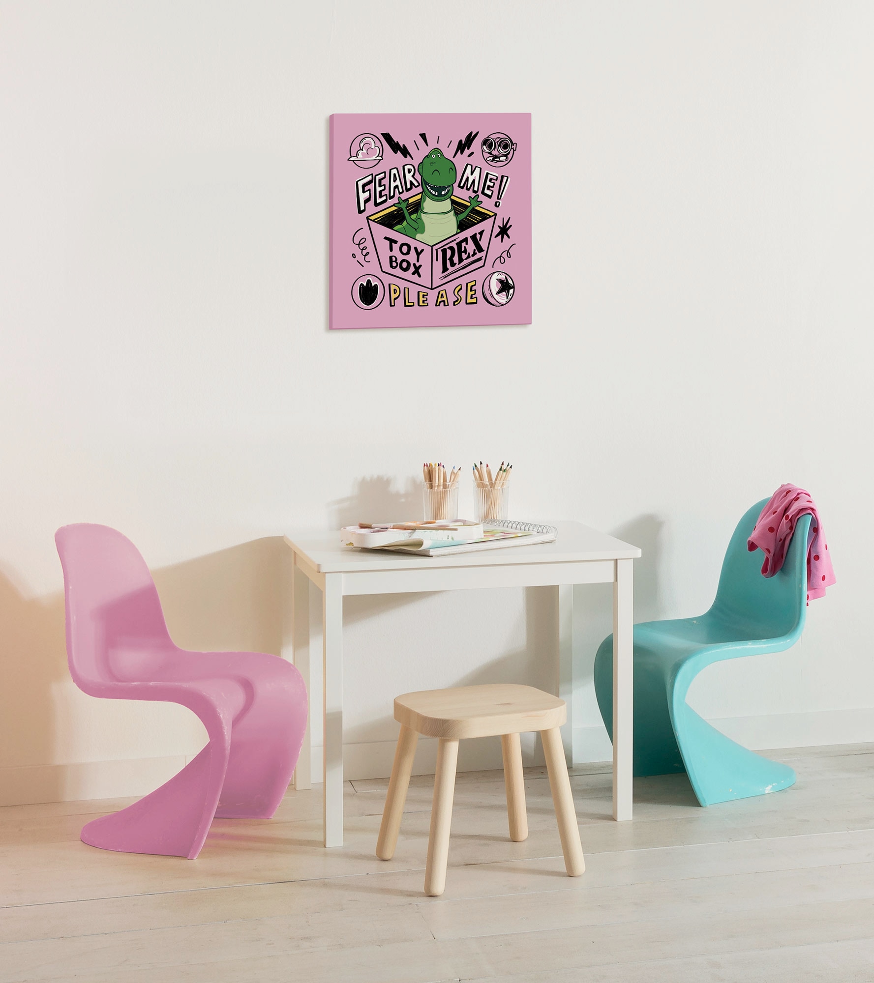 Image of Komar Leinwandbild "Disney and Pixar Toy Story Fear Me Please" Disney Set, 1 Stk. tlg. 40 x 40 cm (Breite x Höhe) - Kinderzimmer, Dekoration