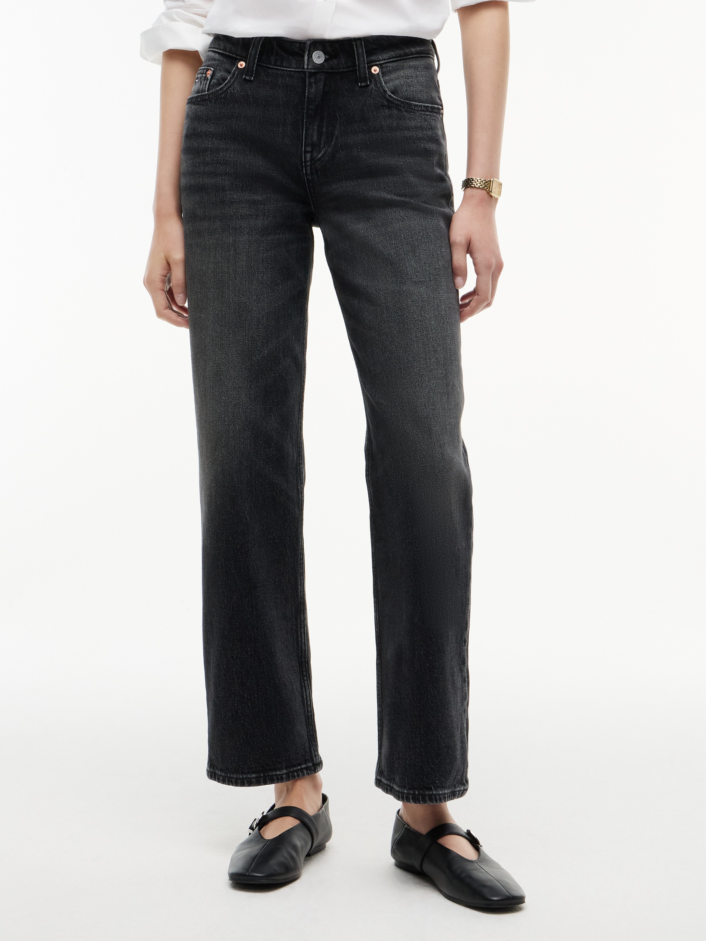 Image of Tommy Jeans Straight-Jeans "SOPHIE LOW RISE STRAIGHT DJ0187" Baumwollmischung, straight fit