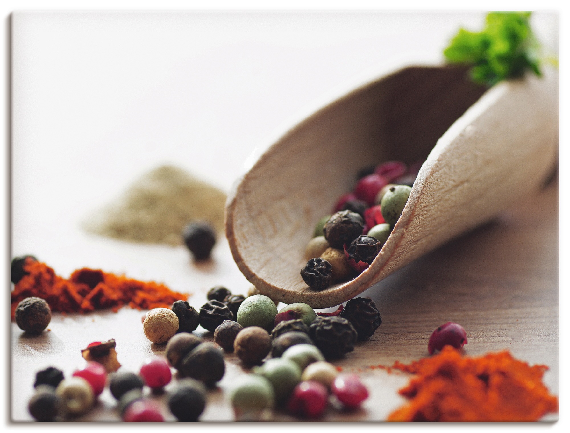 Image of Artland Wandbild »Bunter Pfeffer Mix im Küchenstillleben«, Lebensmittel, (1 St.), in vielen Grössen & Produktarten -Leinwandbild, Poster, Wandaufkleber / Wandtattoo auch für Badezimmer geeignet bei Ackermann Versand Schweiz