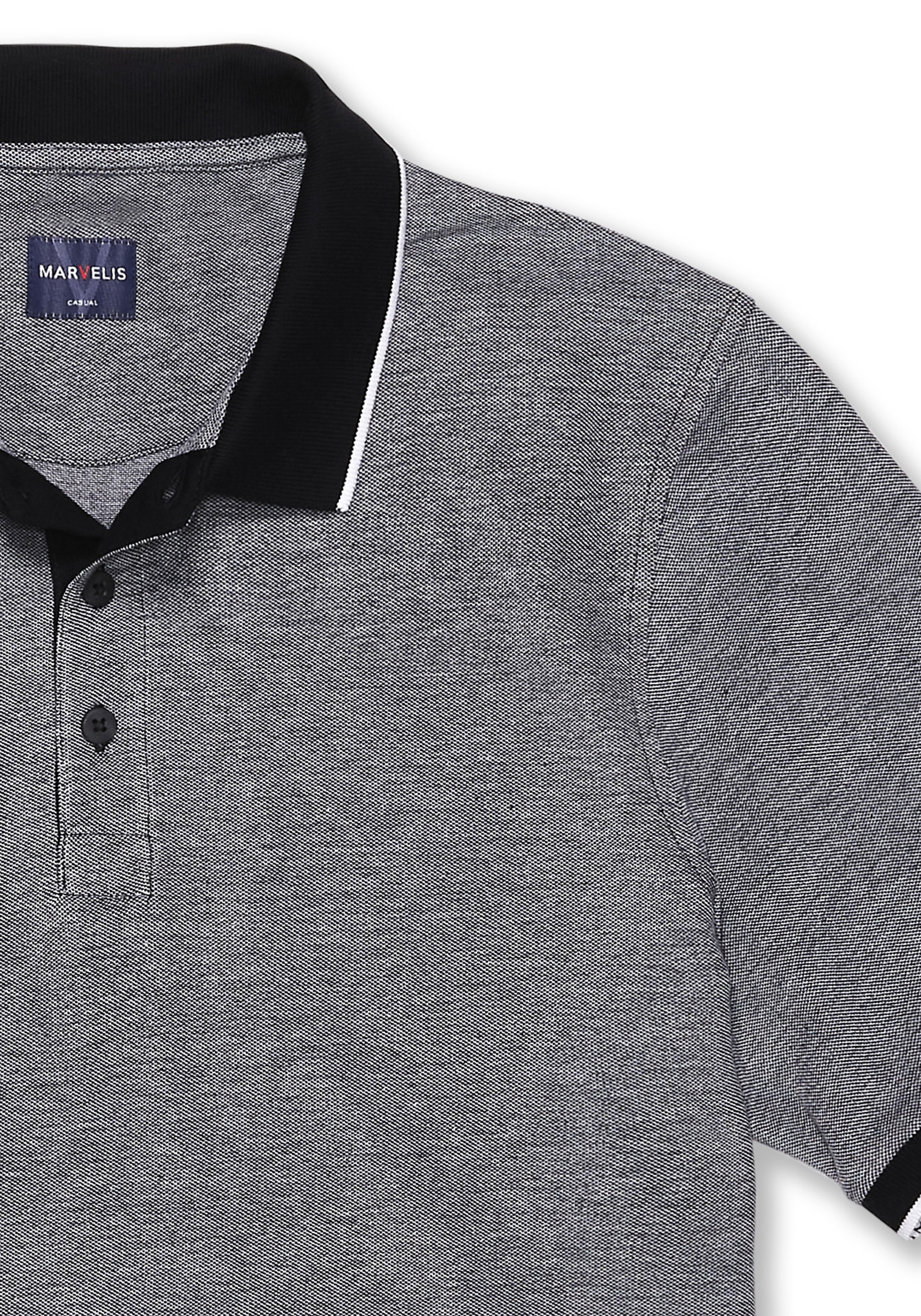 MARVELIS Polo mélangé, légèrement cintré