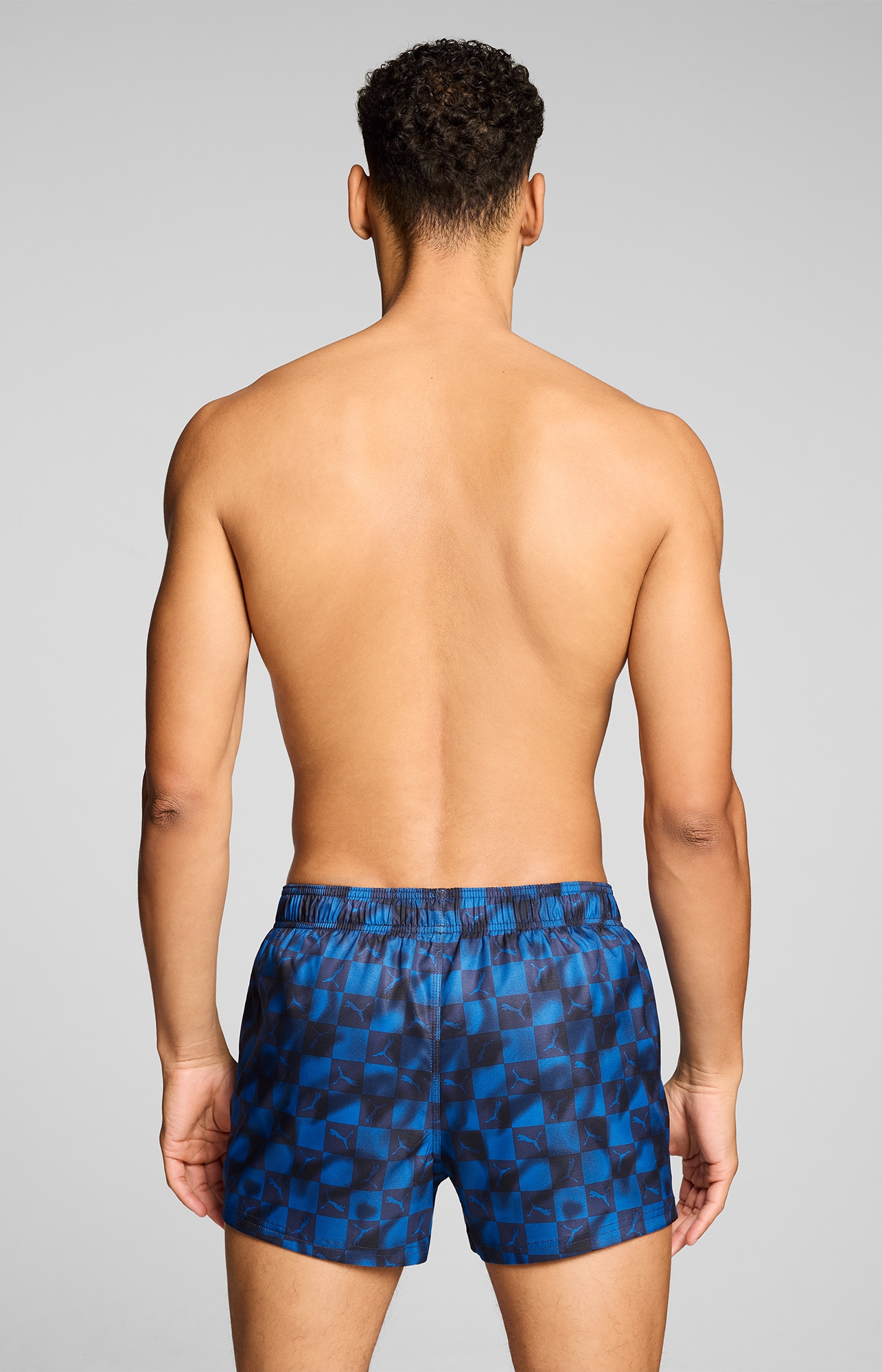PUMA Short de bain »PUMA SWIM MEN PRINTED CAT SHORT SHORTS« avec ceinture élastique et poches latérales
