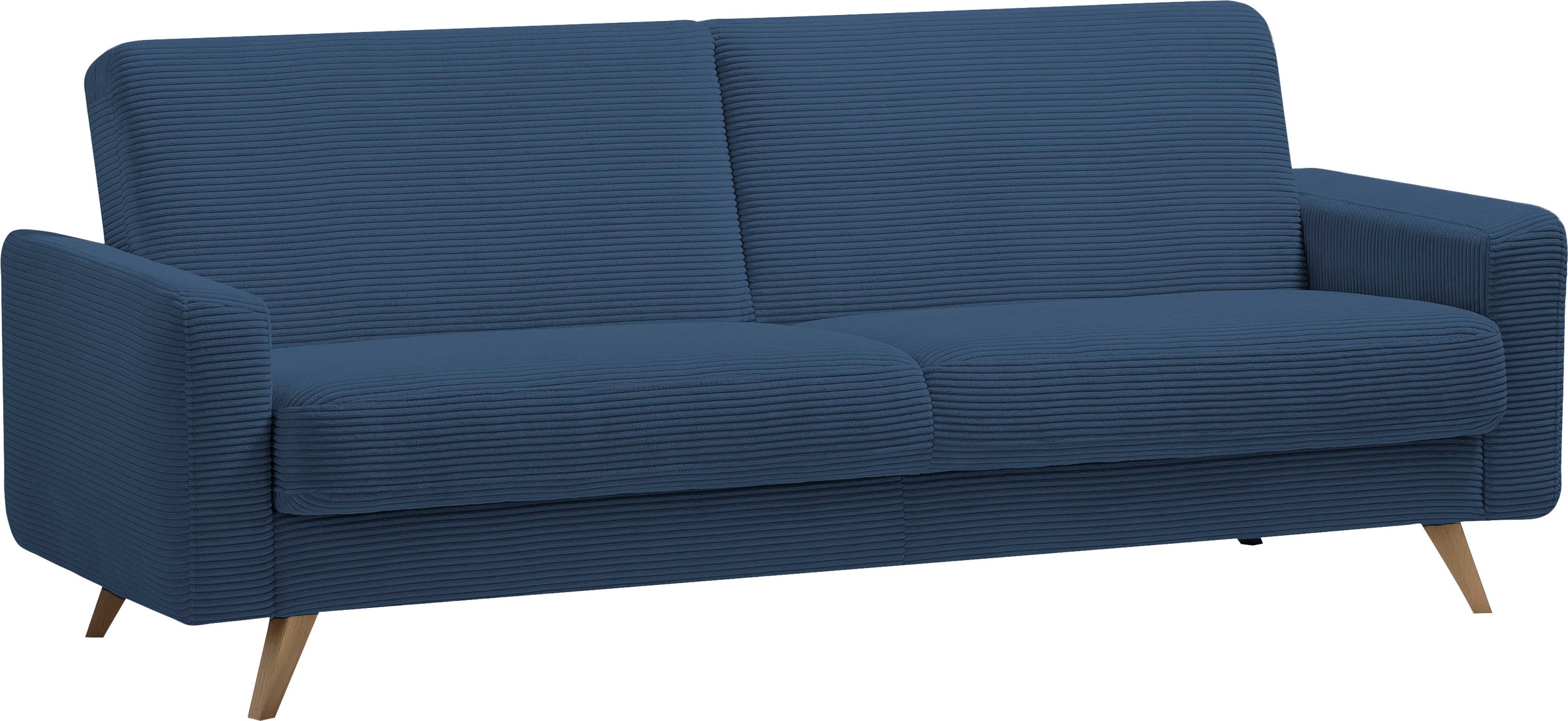 exxpo - sofa fashion 3-Sitzer »Samso, elegant und bequem, aktueller Cord Bezug, Kippcouch«, hochwertige Verarbeitung, Schlafsofa inkl. Bettfunktion und Bettkasten