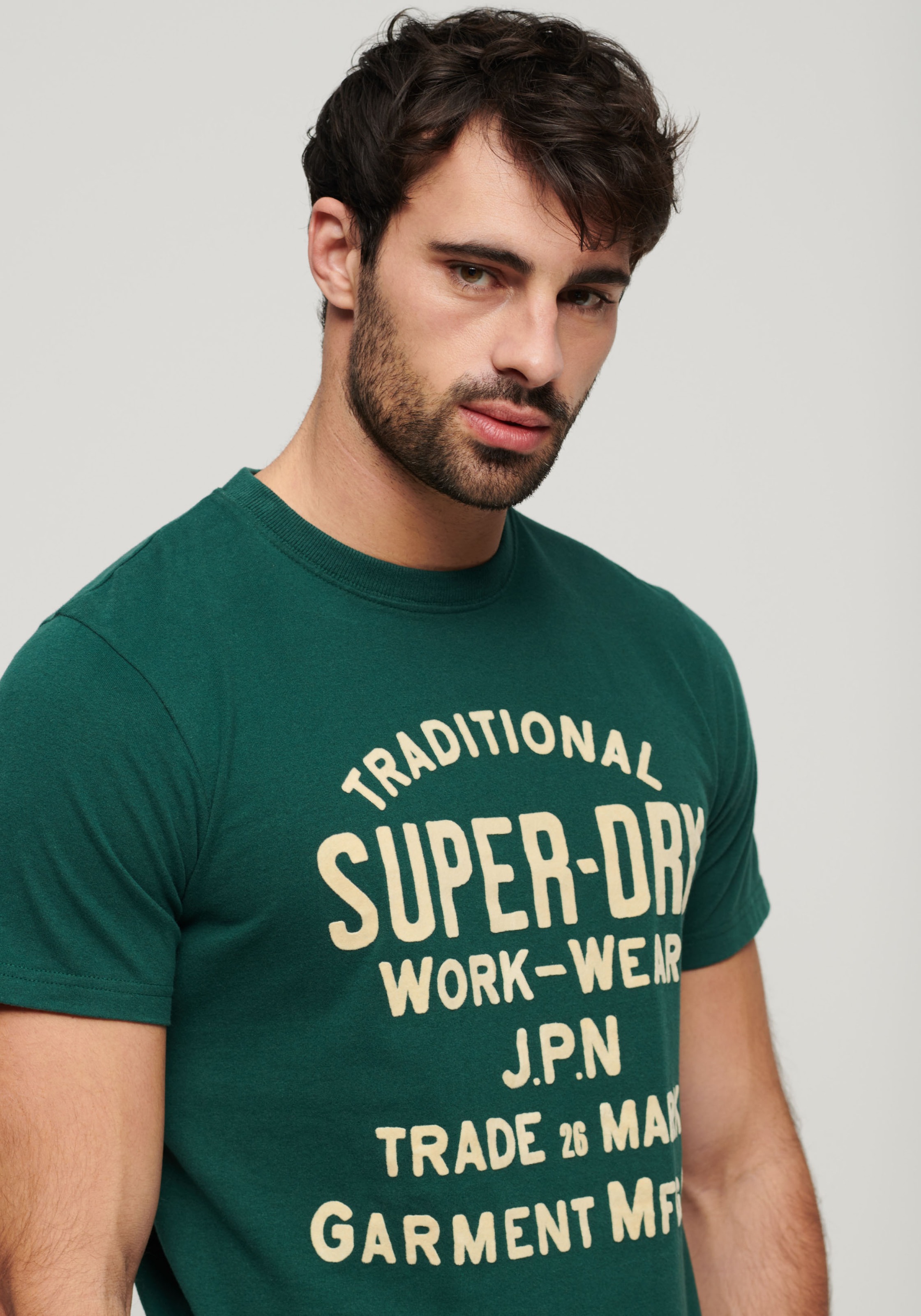 Superdry T-Shirt »WORKWEAR FLOCK GRAPHIC T SHIRT«