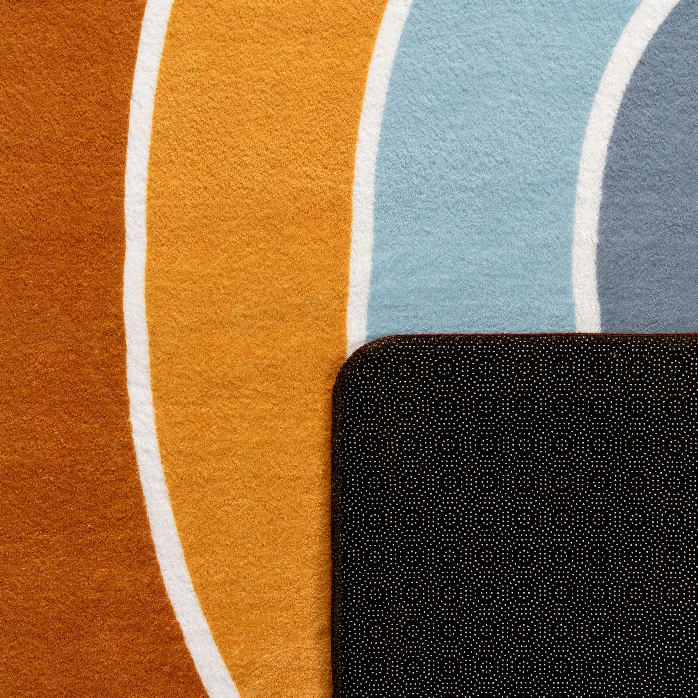 Paco Home Tapis pour enfants »Niloya 366« Demi-rond 12 mm Höhe Spielteppich, Kurzflor, Motiv Regenbogen, waschbar