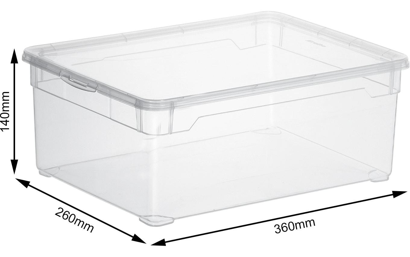 ROTHO Aufbewahrungsbox »CLEAR Blau, 4 tlg.«, (5 St.)