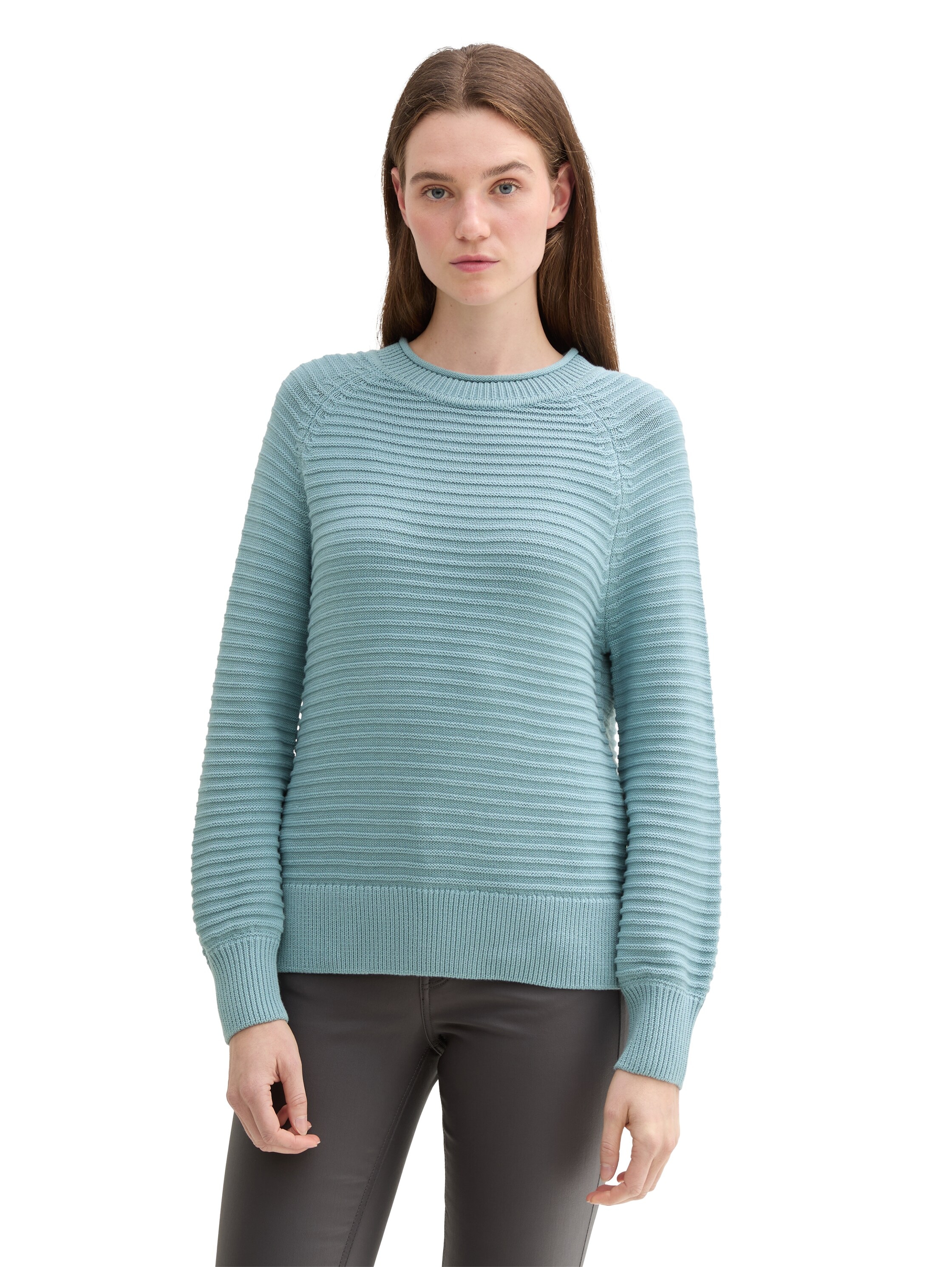 TOM TAILOR Denim Strickpullover, mit Ottoman Struktur