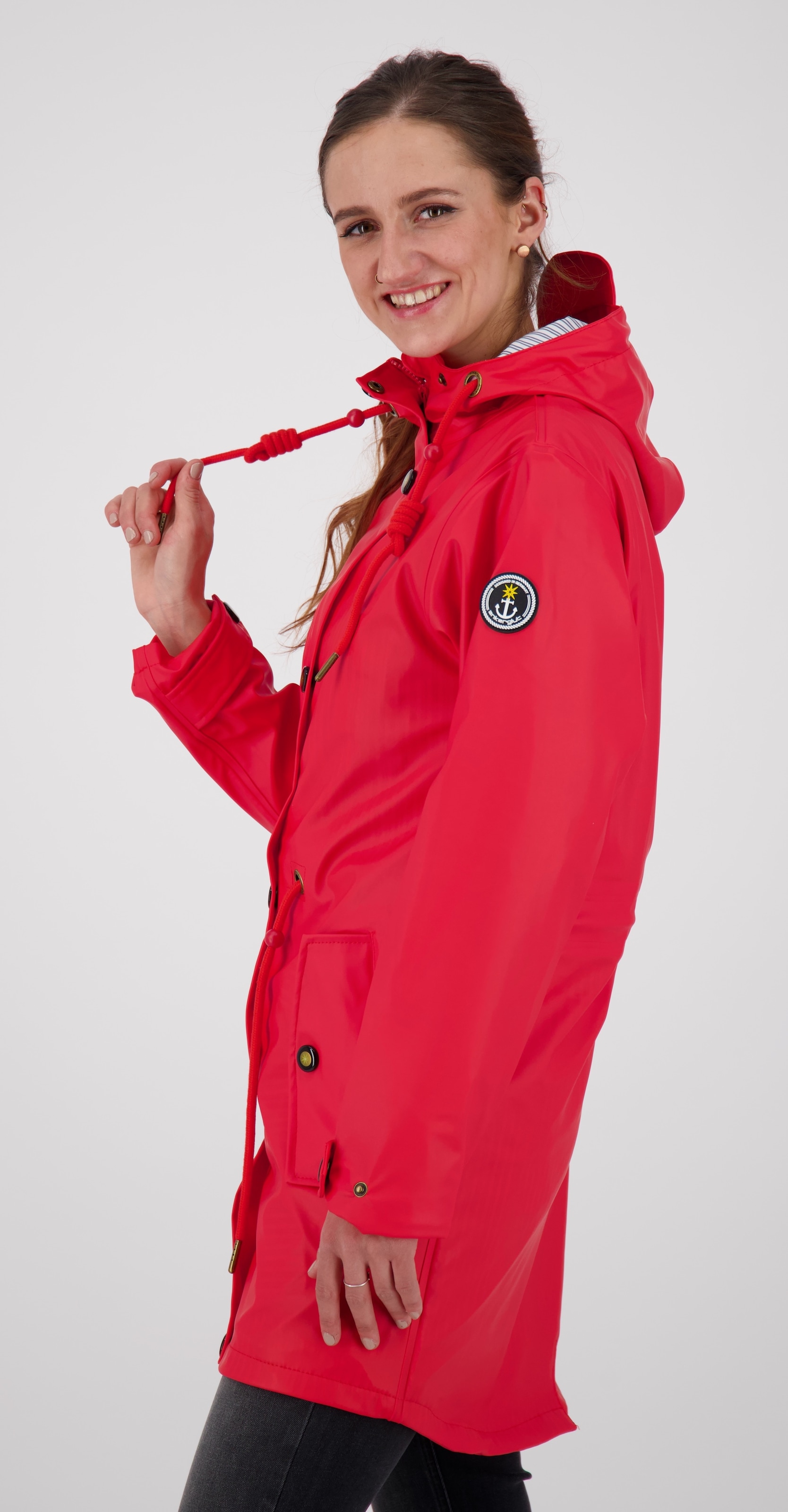 DEPROC Active Regenjacke »Friesennerz ankerglutliebe WOMEN«, auch in Grossen Grössen erhältlich