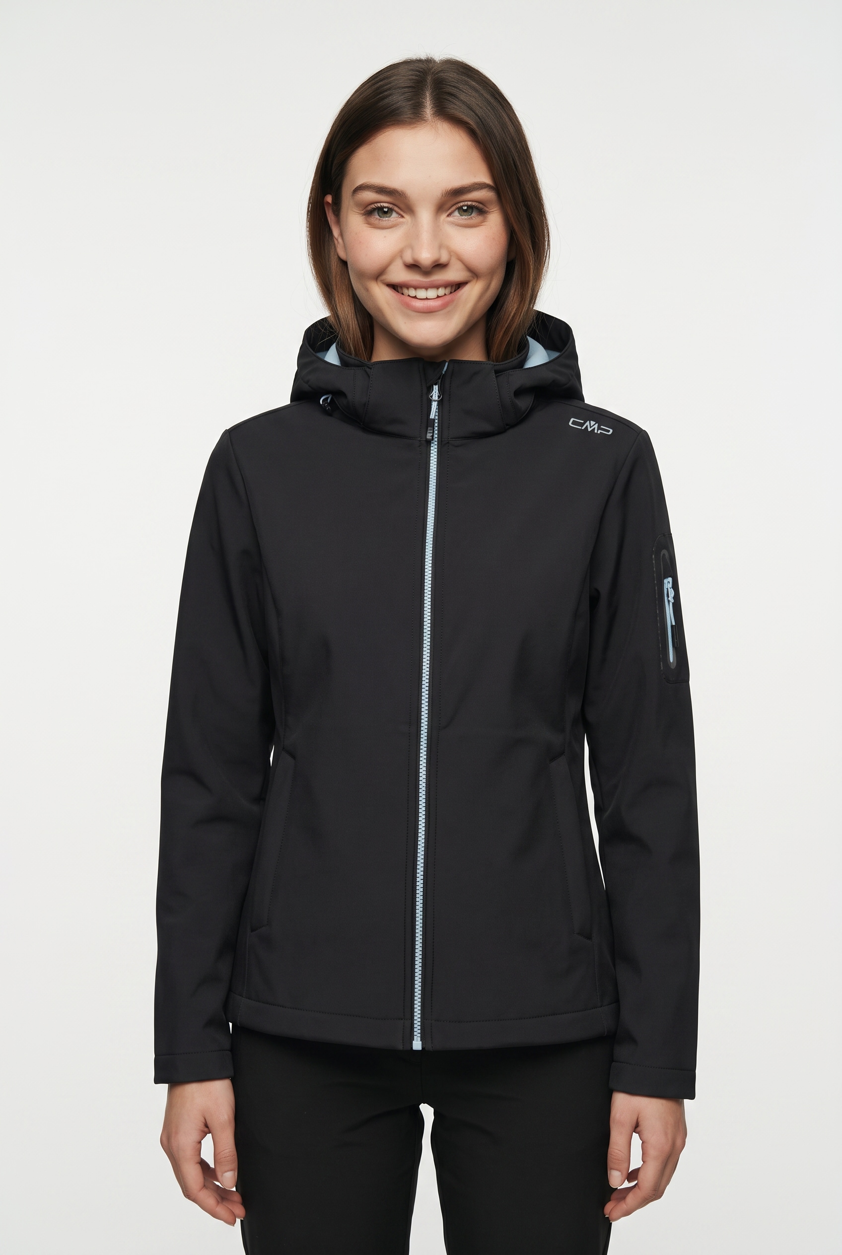 CMP Veste softshell »WOMAN JACKET DET HOOD« avec capuche avec capuche, coupe-vent et déperlant