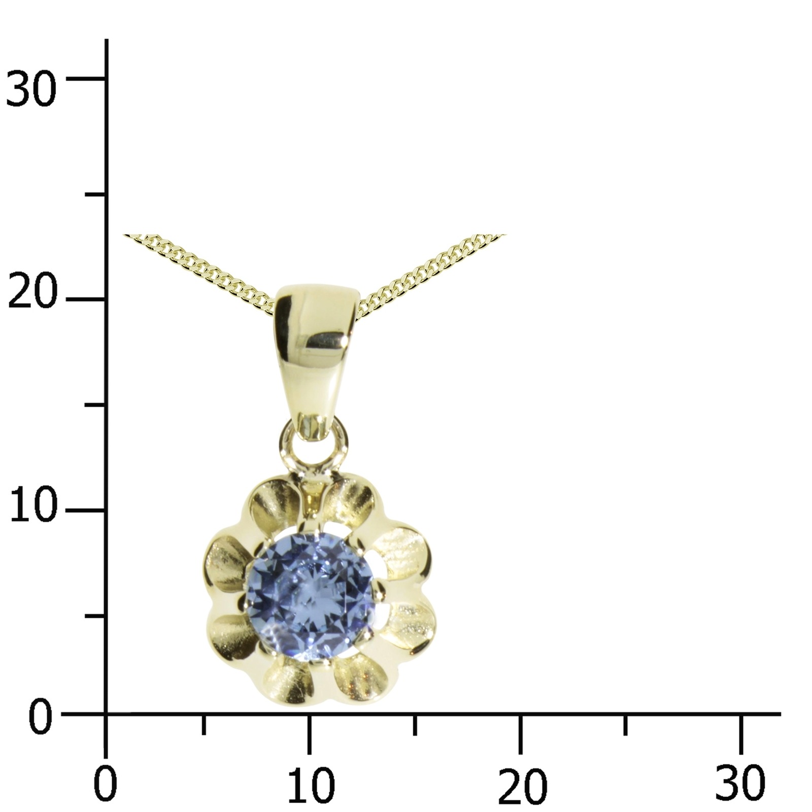 OSTSEE-SCHMUCK Chaîne avec pendentif »Ostsee-Schmuck Kette mit Anhänger Pia 6 mm«