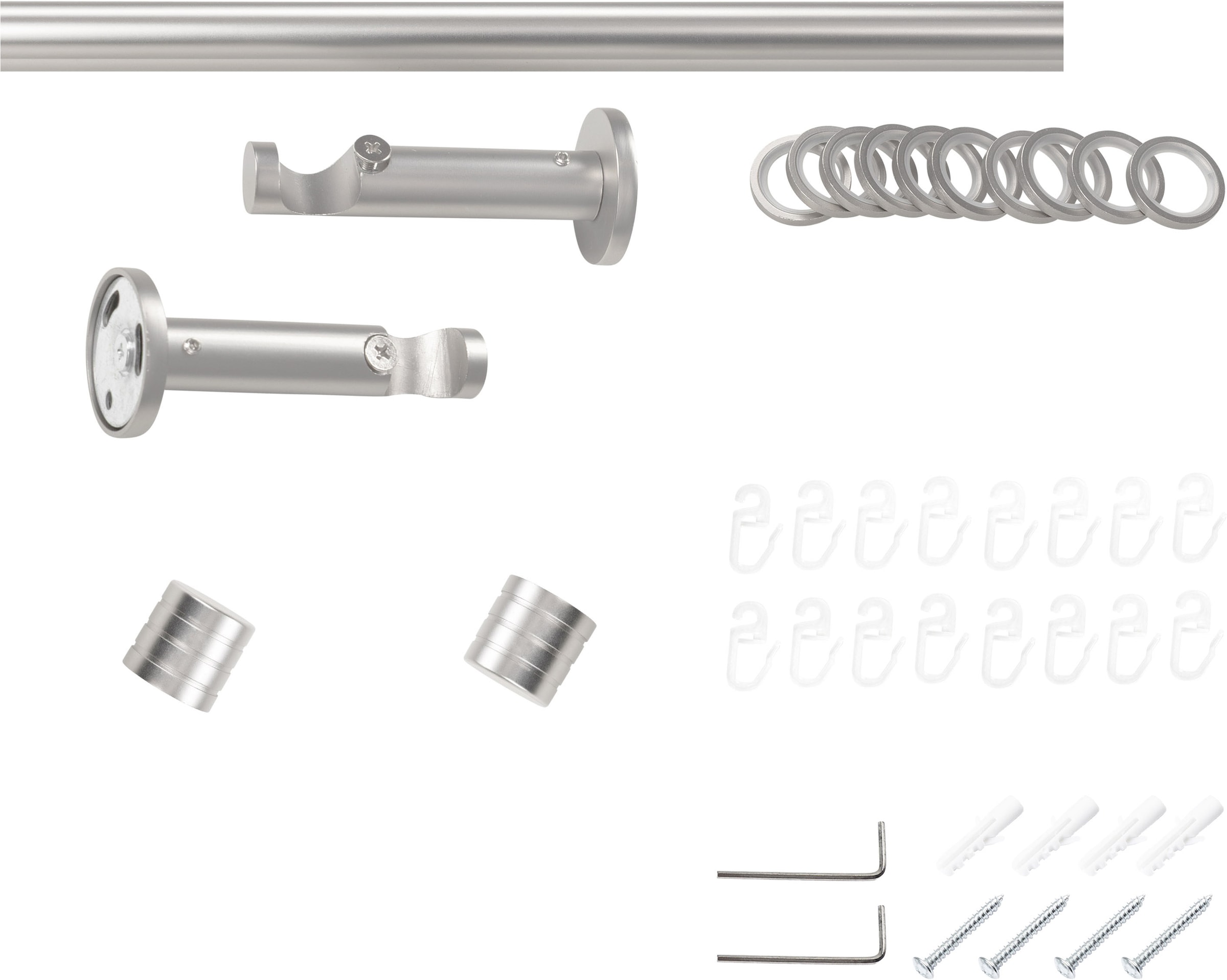 SN DECO GROUP Gardinenstange Ø 19 mm 1 läufig-läufig Fixmass;kürzbar